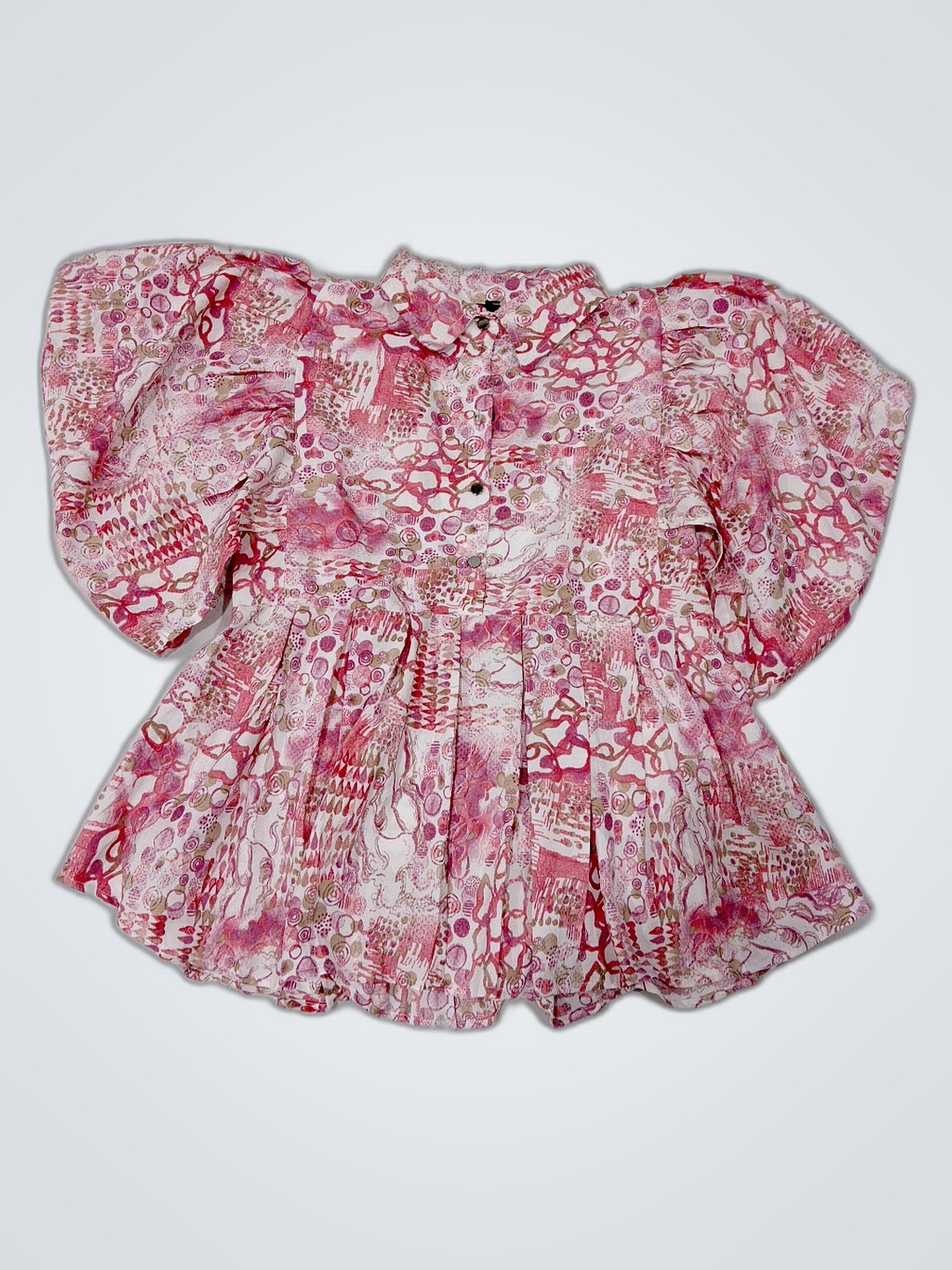 Blusa con motivo rosa