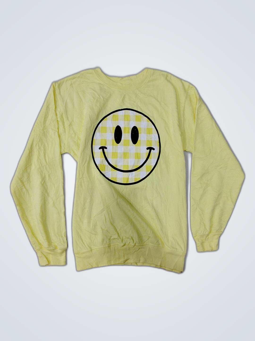 Suéter de Rosto Sorridente Amarelo