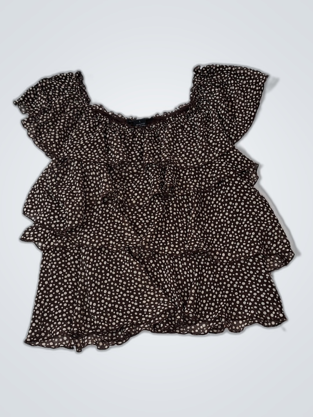 Blusa a pois marroni