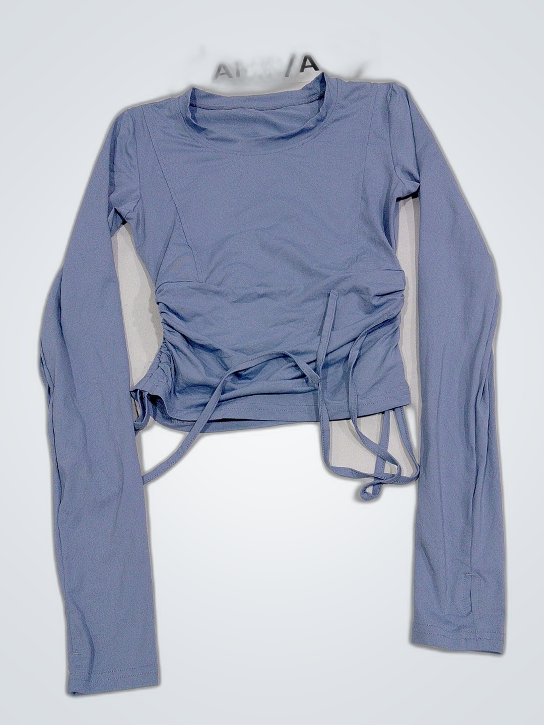 Blusa Azul de Manga Longa