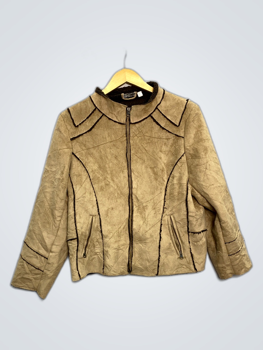 Veste en daim marron