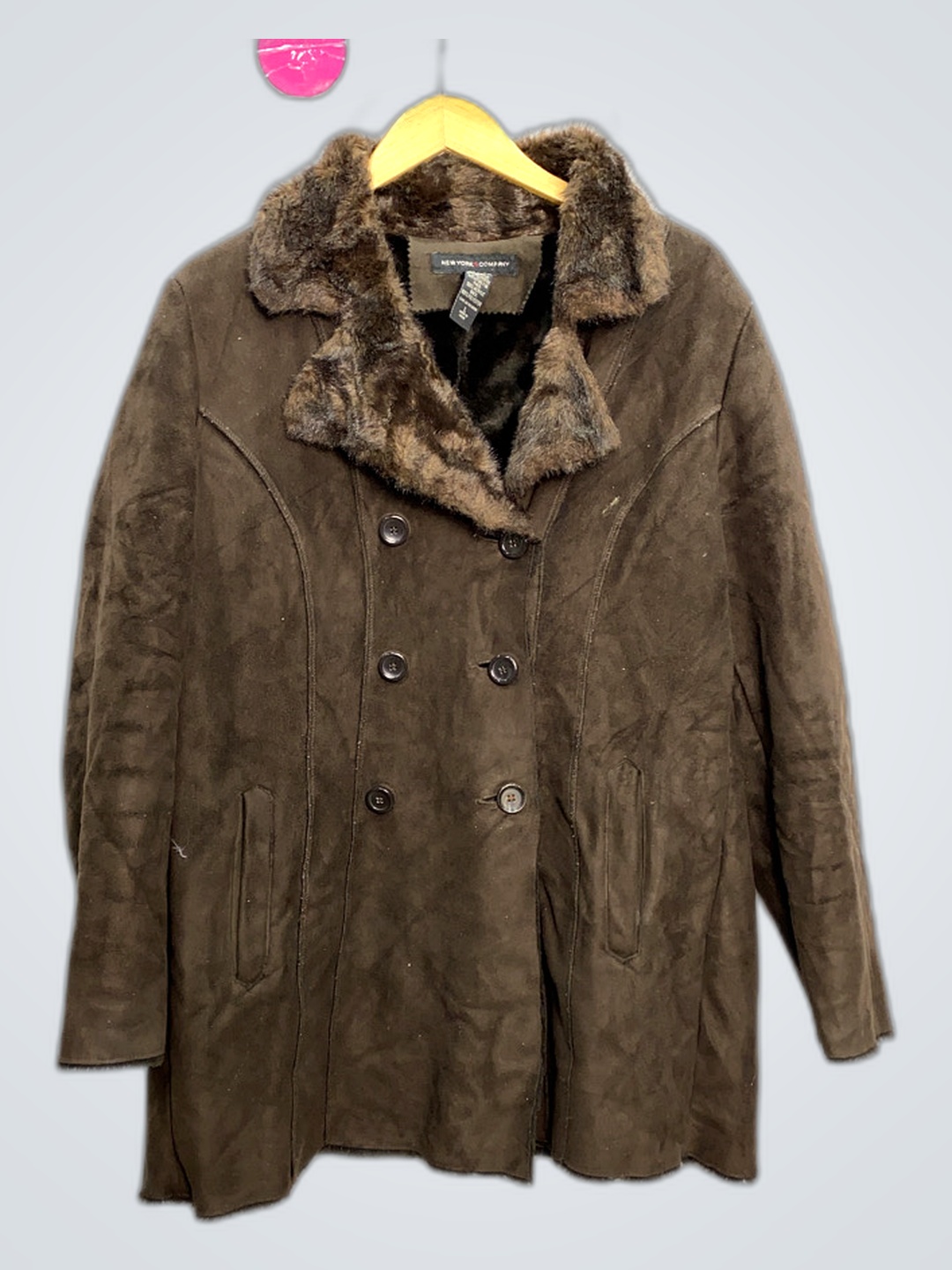 Veste en fourrure brune doublée