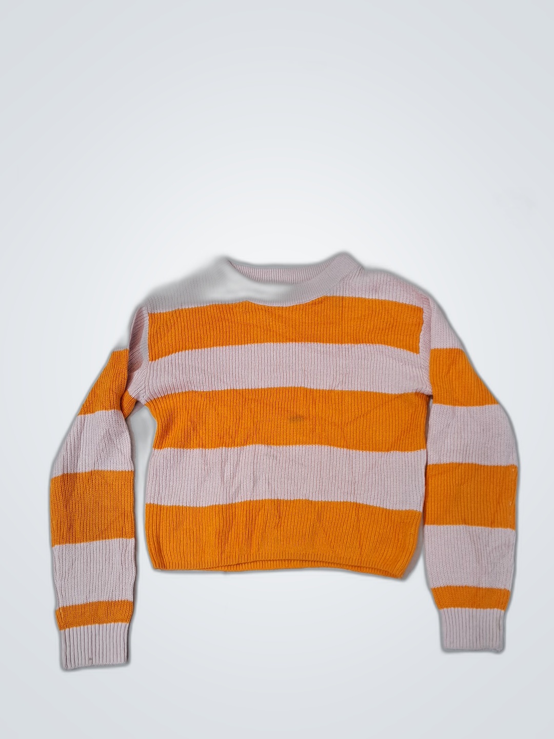 H&M orange-weiß gestreifter Pullover