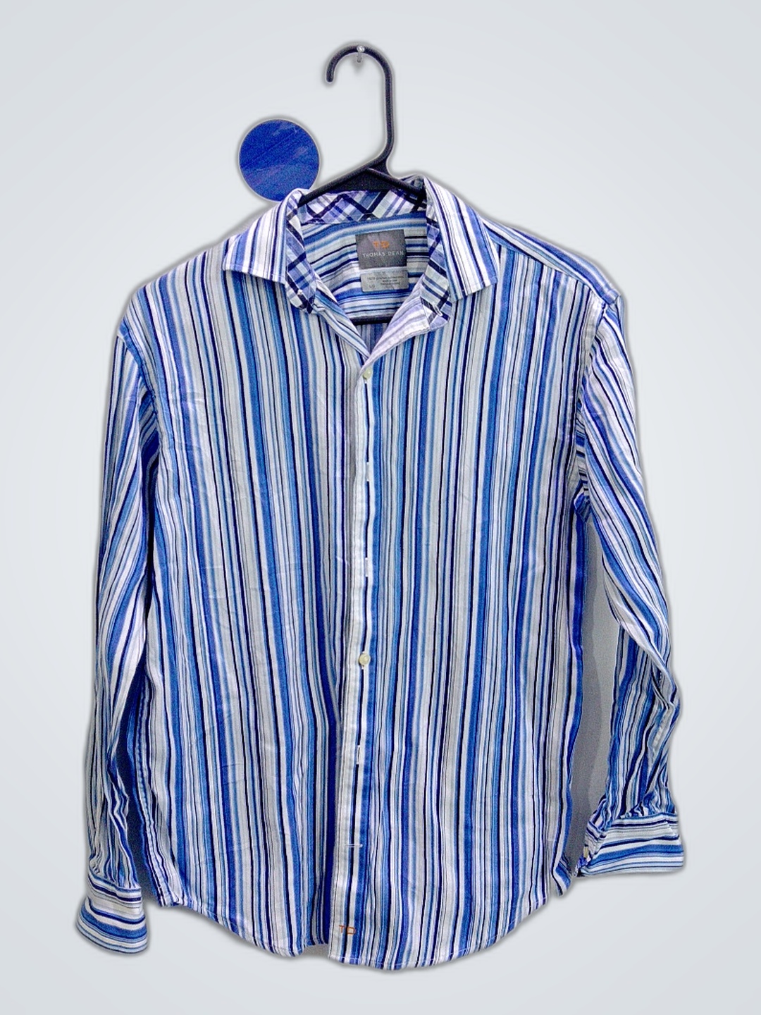 Thomas Dean Striped Dress Shirt