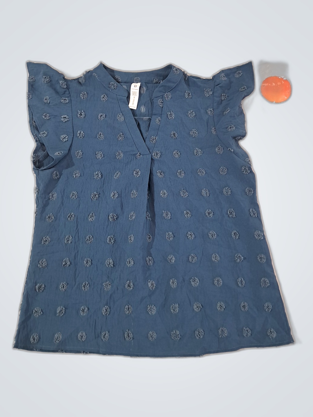 Blaue Polyesterbluse