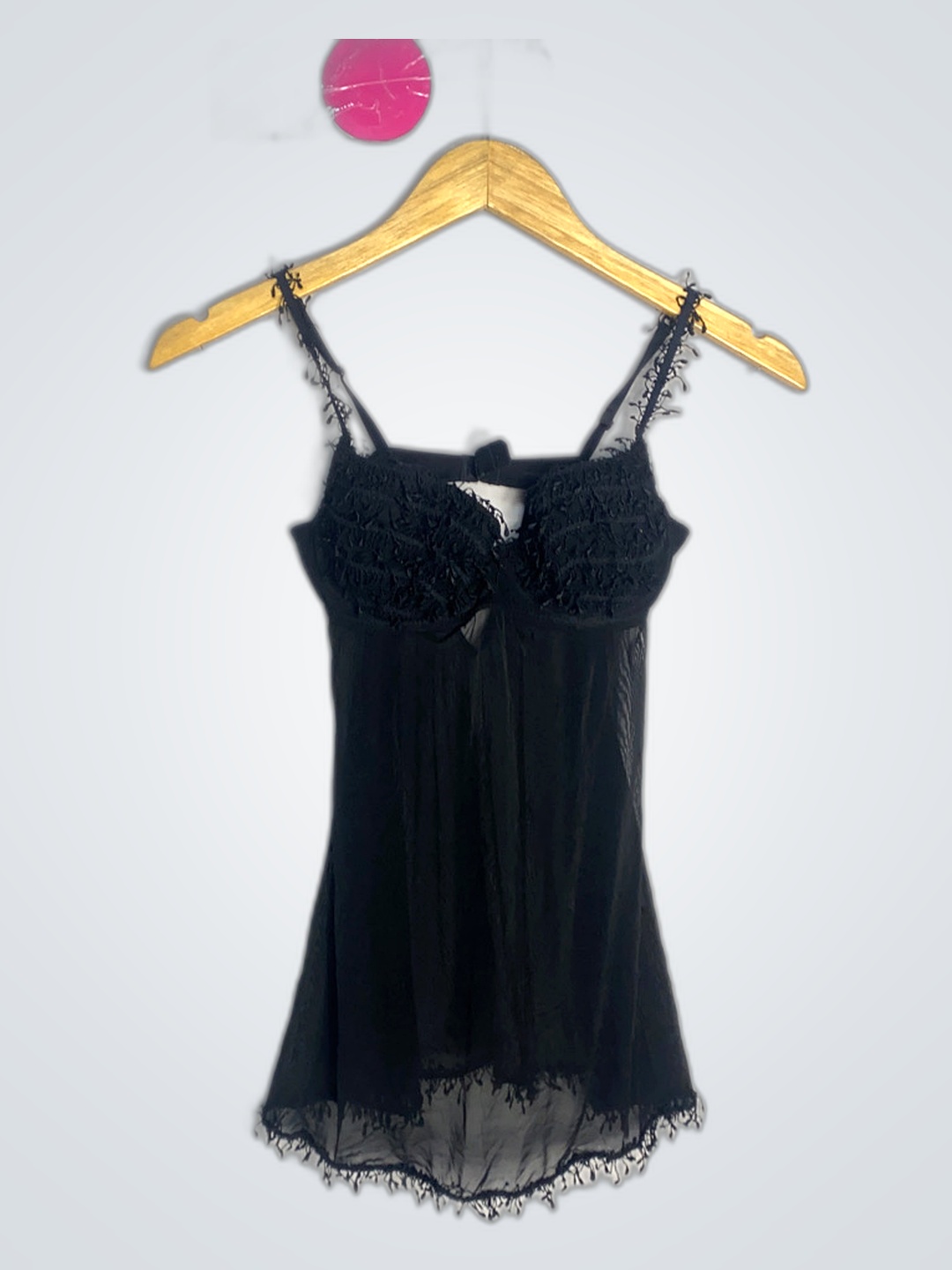 Schwarzes Spitzen-Camisole