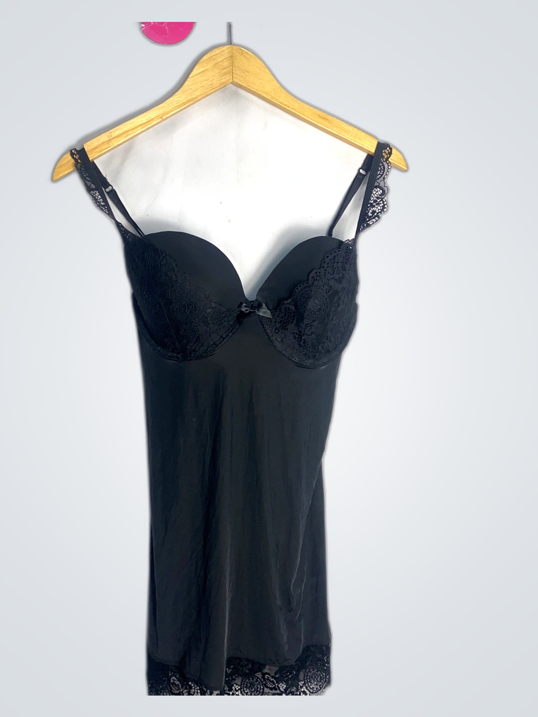 Victoria's Secret Schwarze Spitzen-Chemise