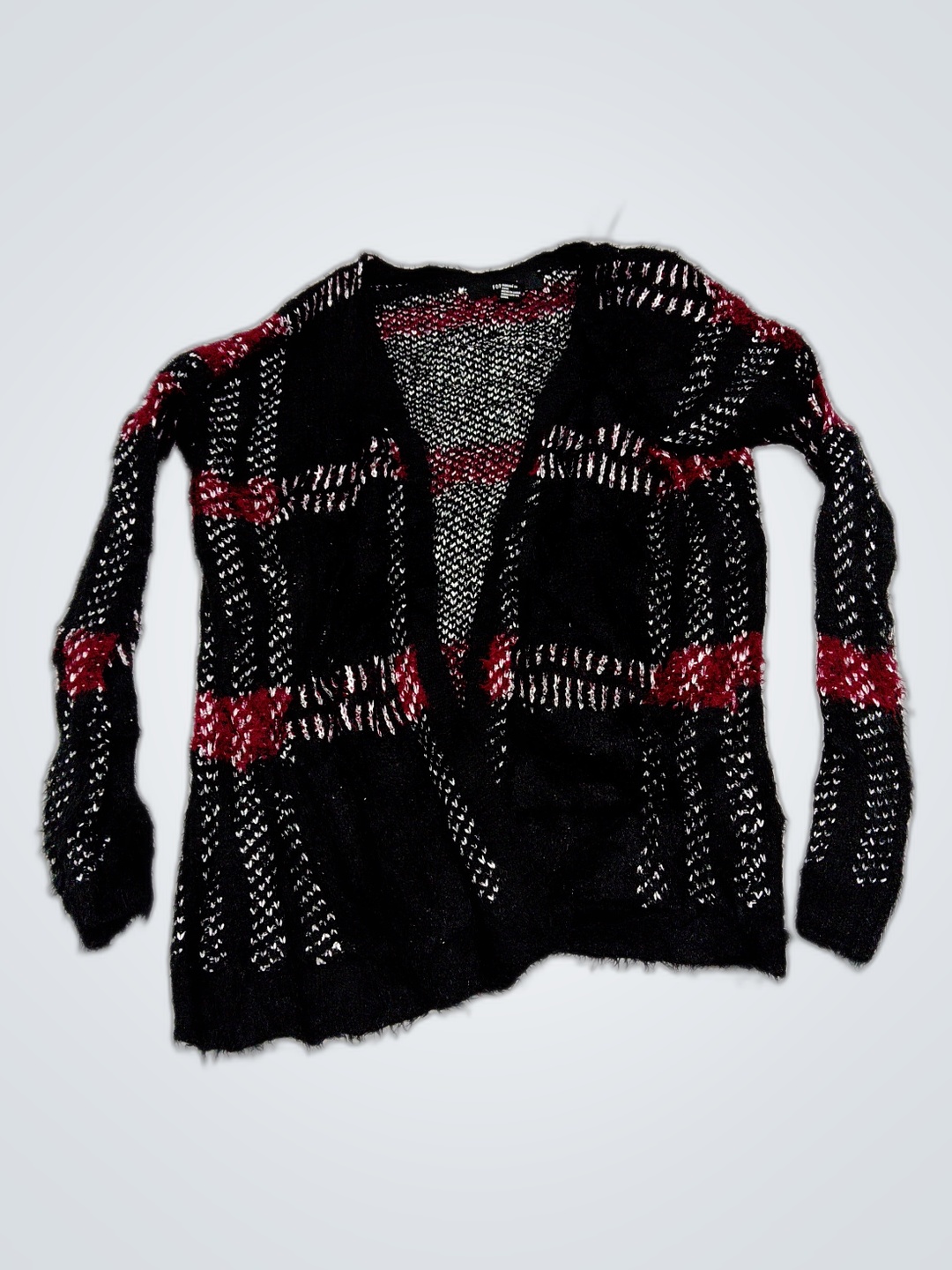 Amiri Black Red Plaid Strickjacke