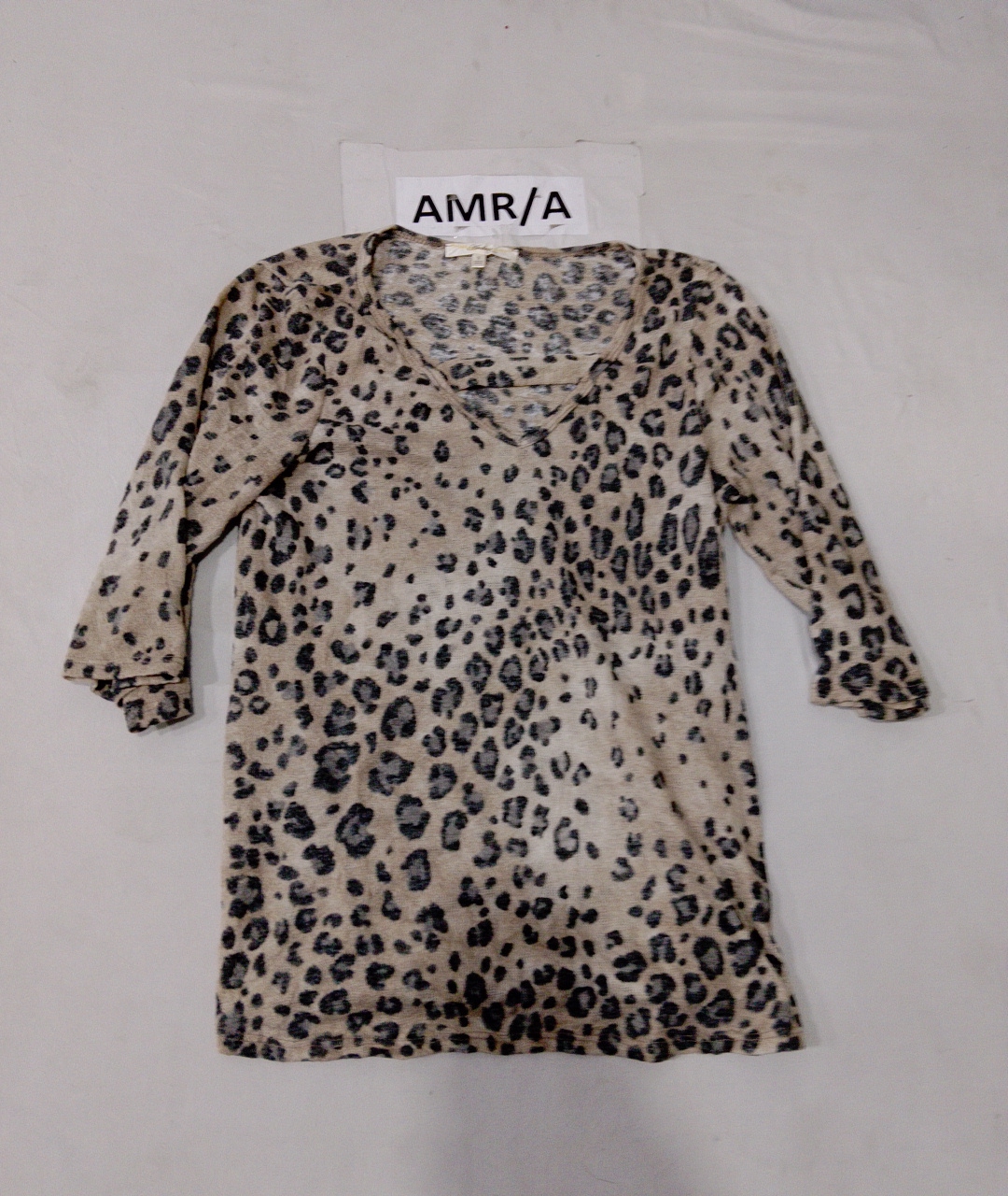 Andrew Marc Leopard Print Strickpullover