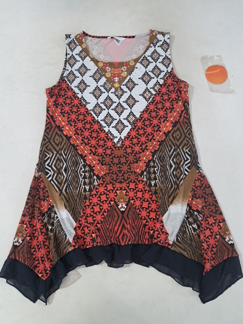 Cleo Bedruckte Ärmellose Bluse