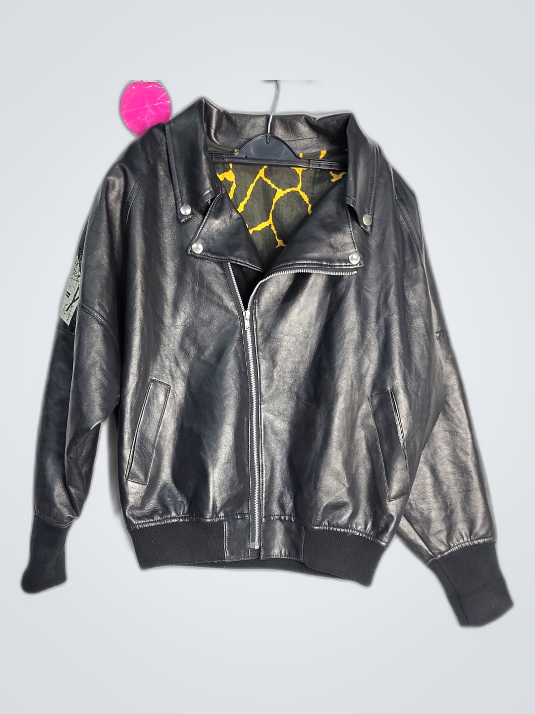 Veste en cuir bomber