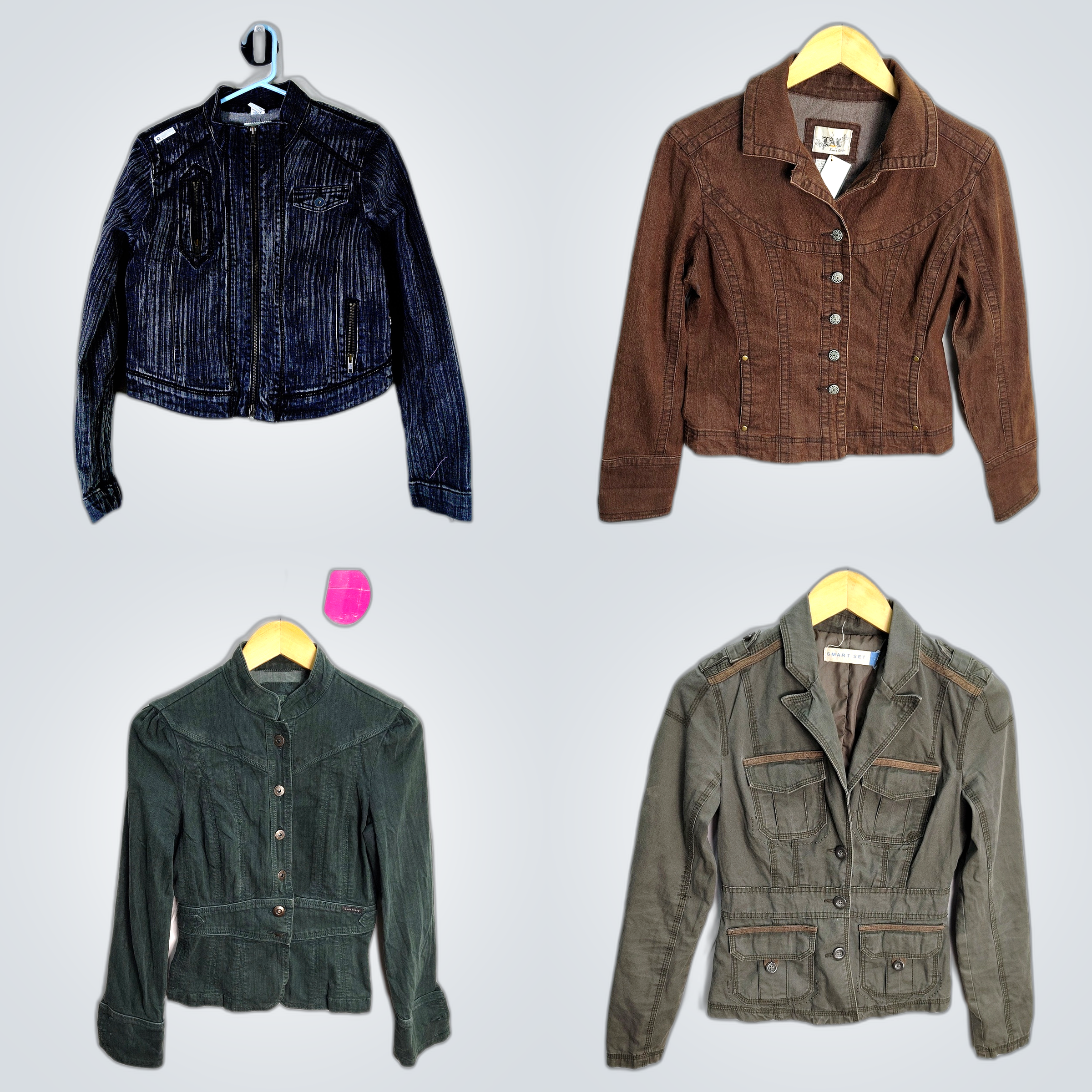 Bundle di Giacche in Cuoio, Velour e Denim - Insie..