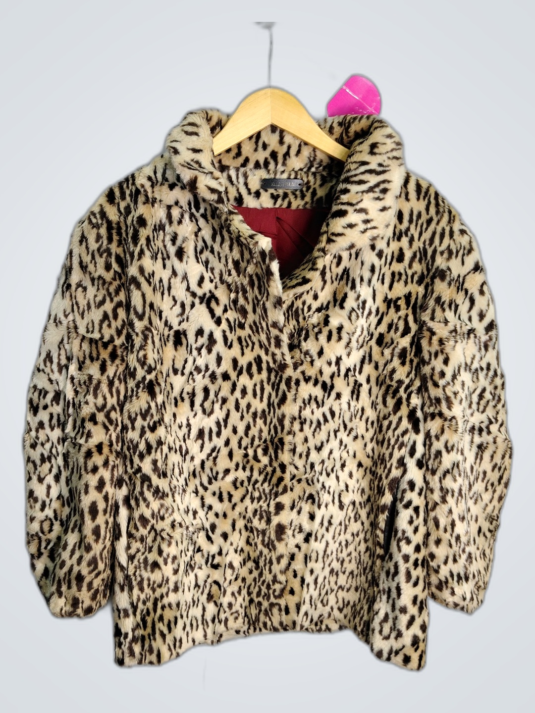 Leopard Print Faux Fur Jacket