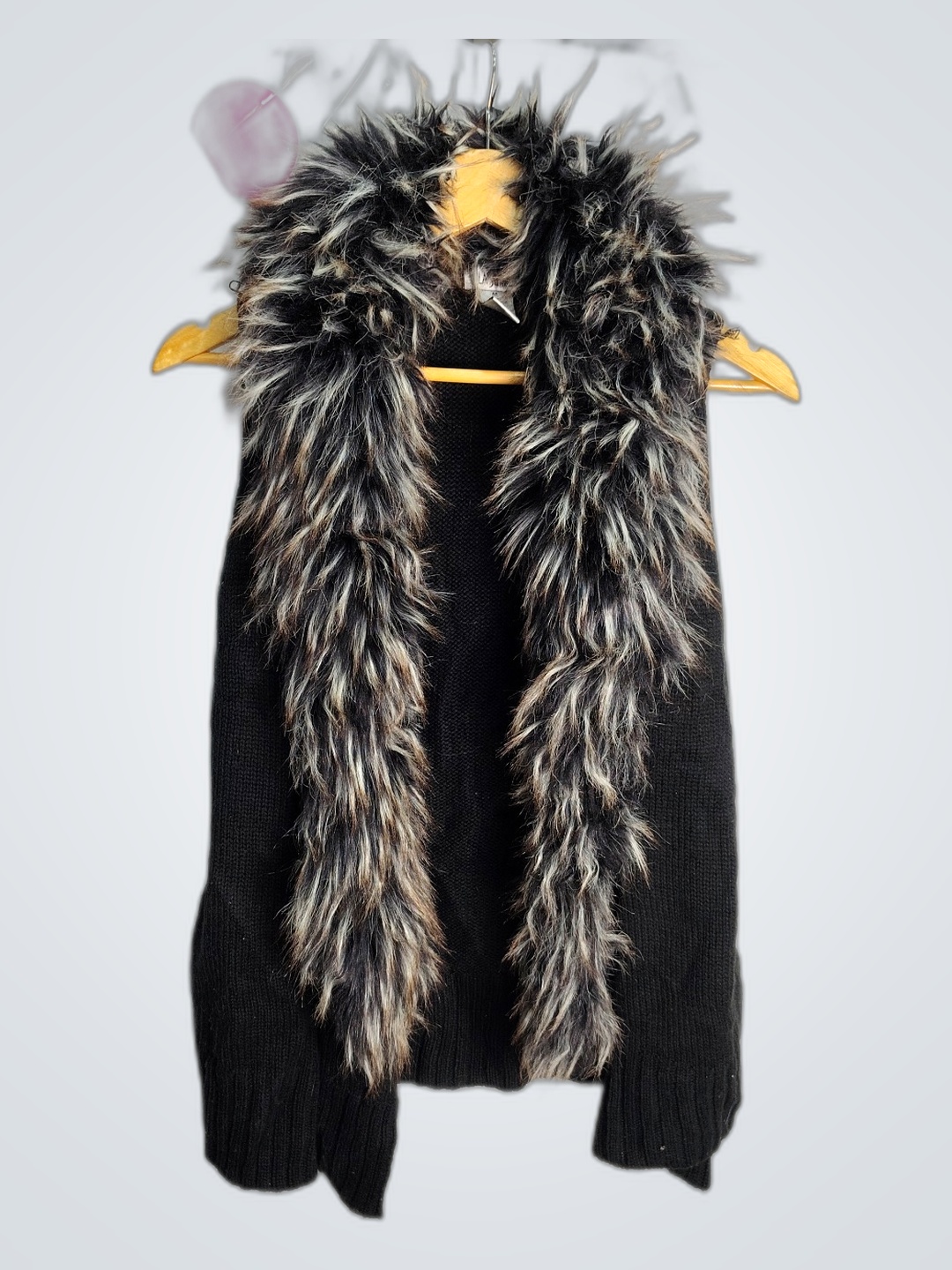 Veste en fourrure noire