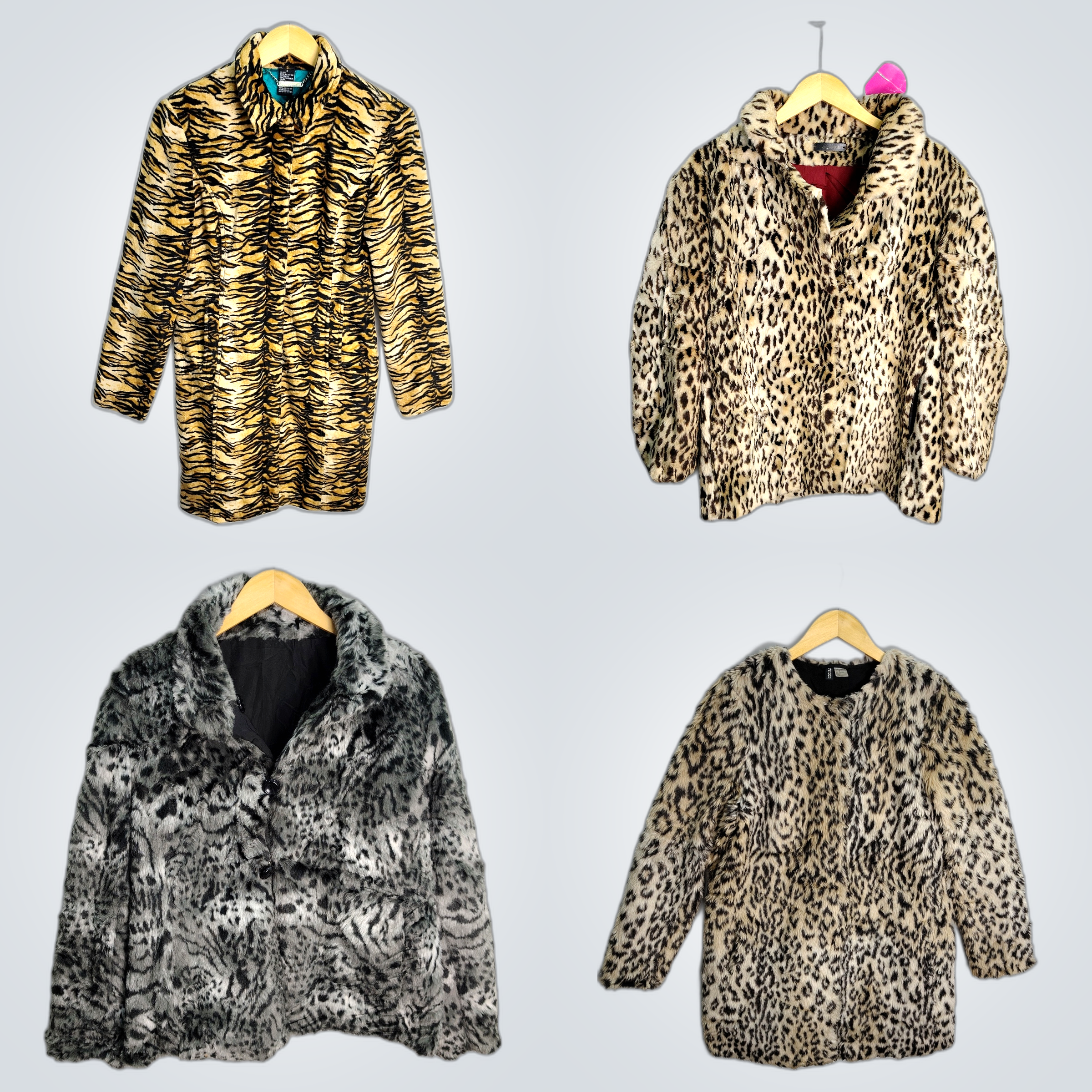 Fur Coat Bundle Jacob H&M Guess Leopard Tiger Prin..
