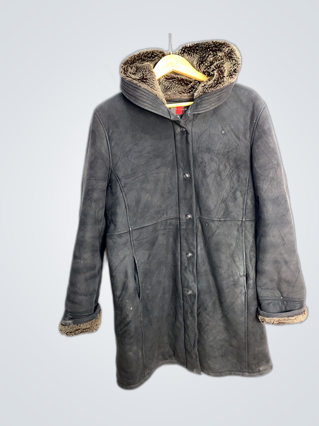 Black Fur-Lined Coat