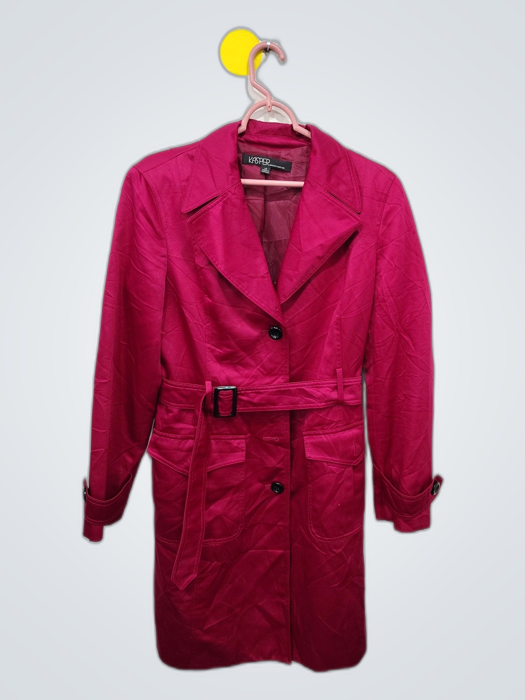 Kasper Sportswear Pink Trench Coat