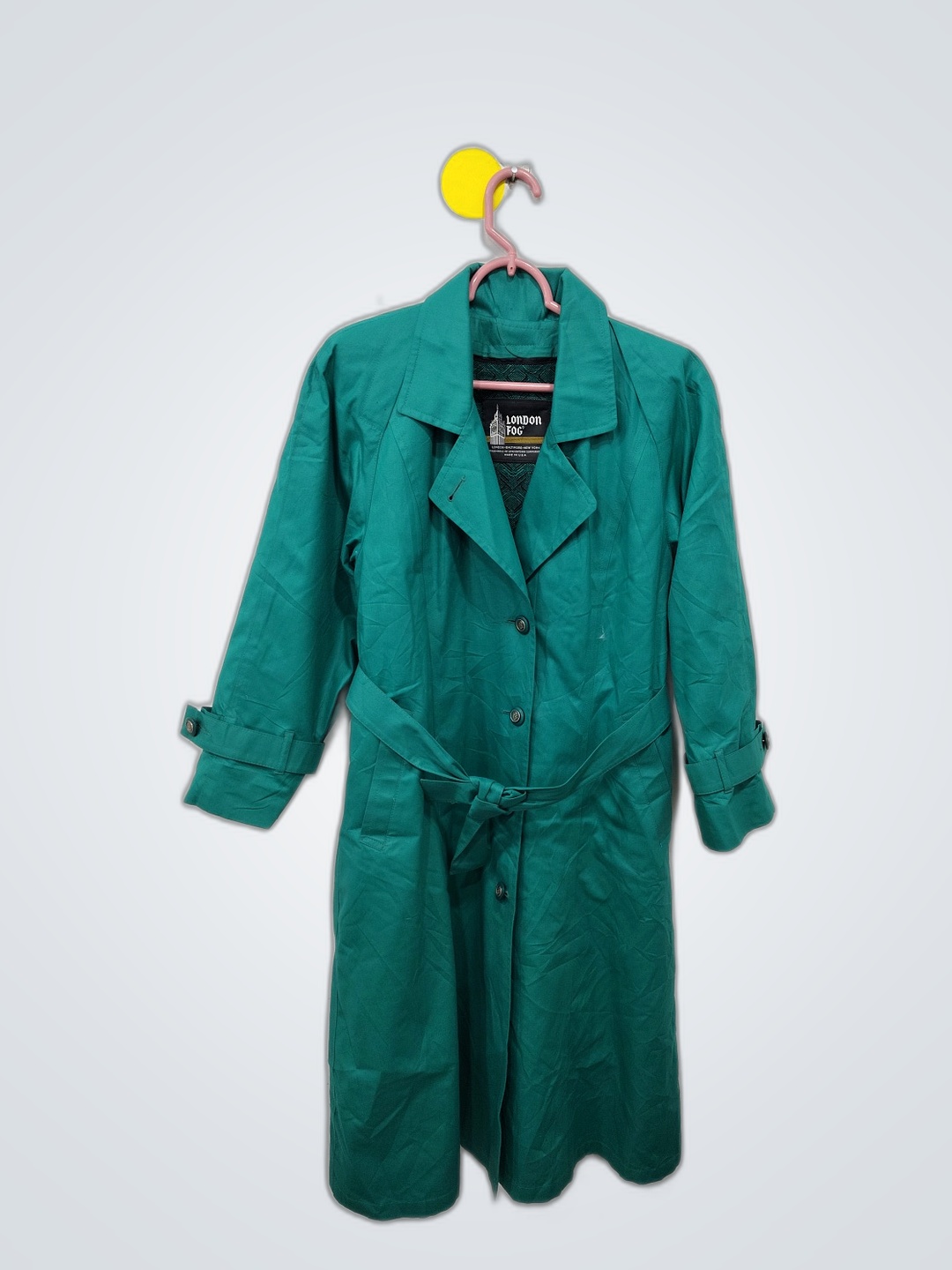 London Fog Green Trench Coat