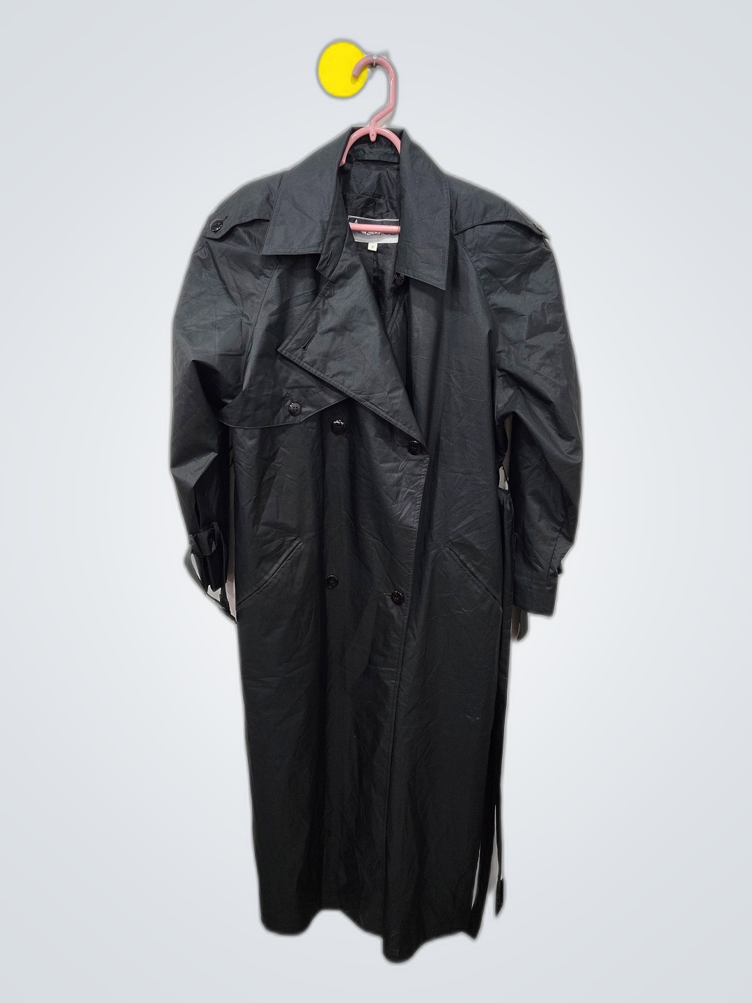 Apropos Long Black Trench Coat