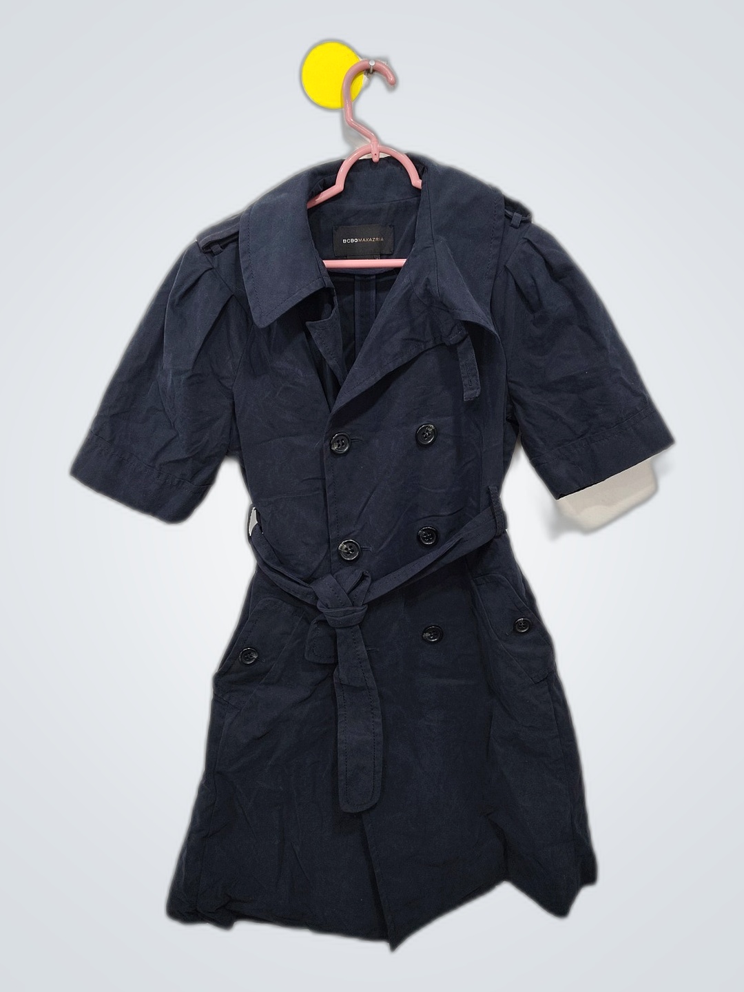 Manteau trench à manches courtes BCBGMAXAZRIA