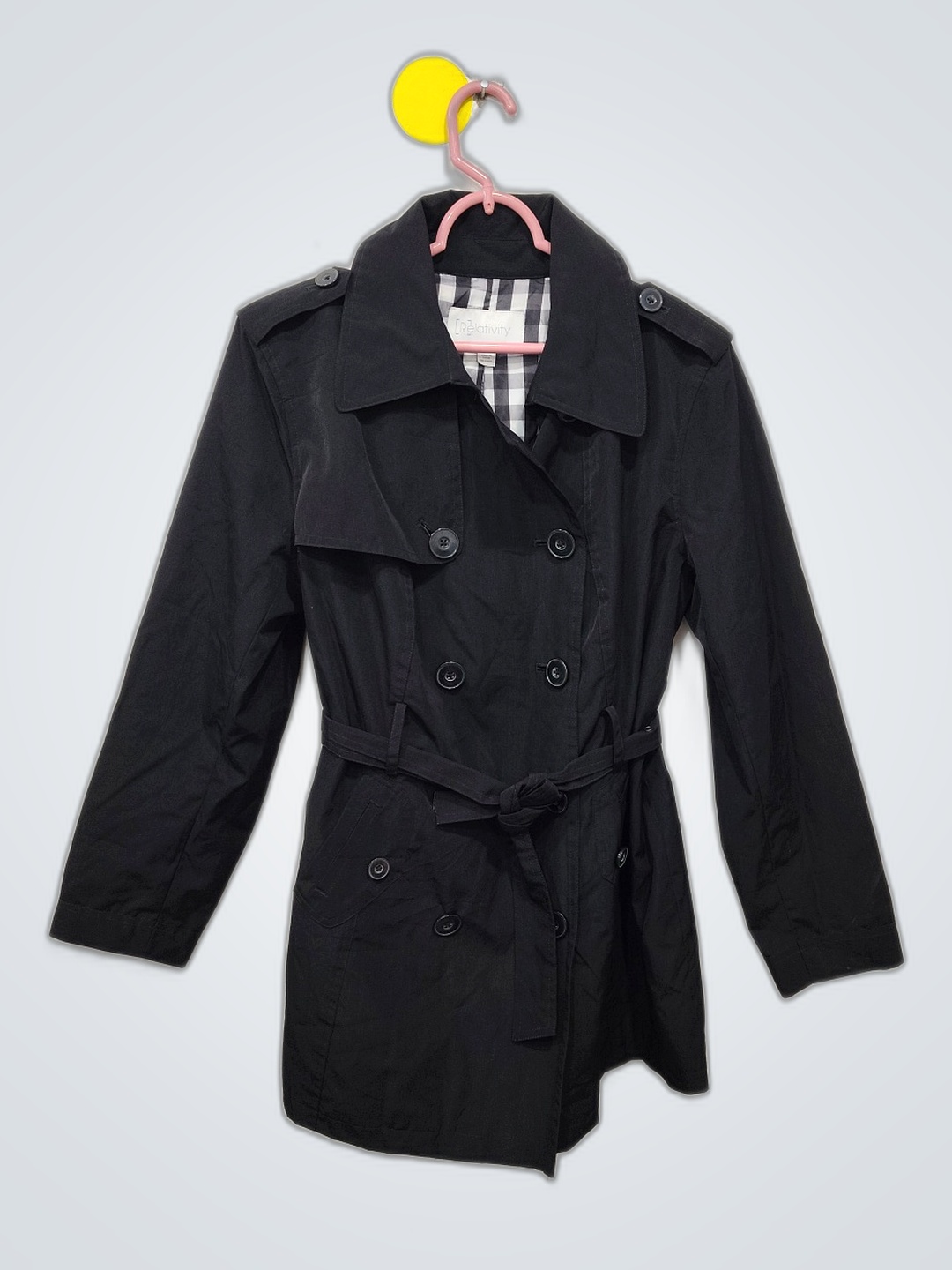 Relativity Black Trench Coat