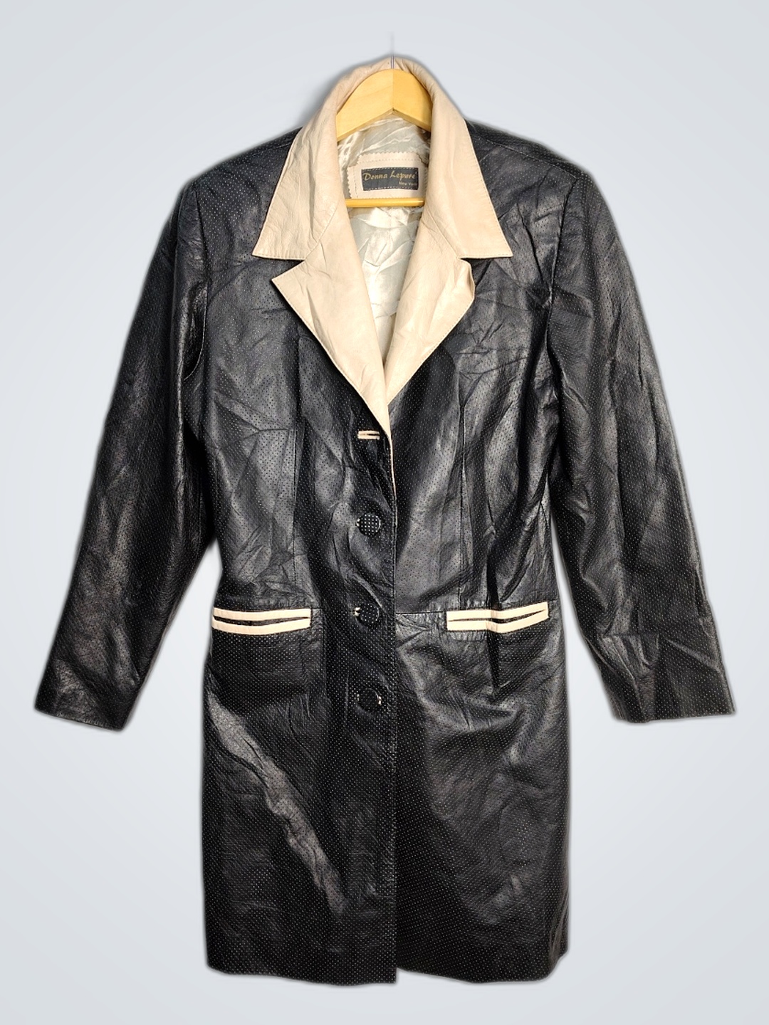 Donna Lepure New York Leather Coat