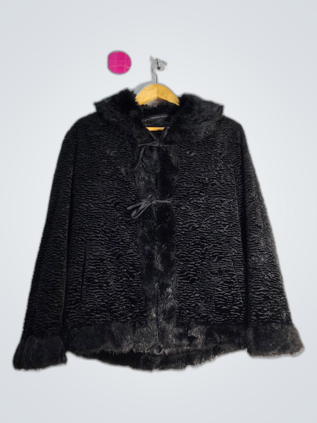 UTOX Black Fur Coat