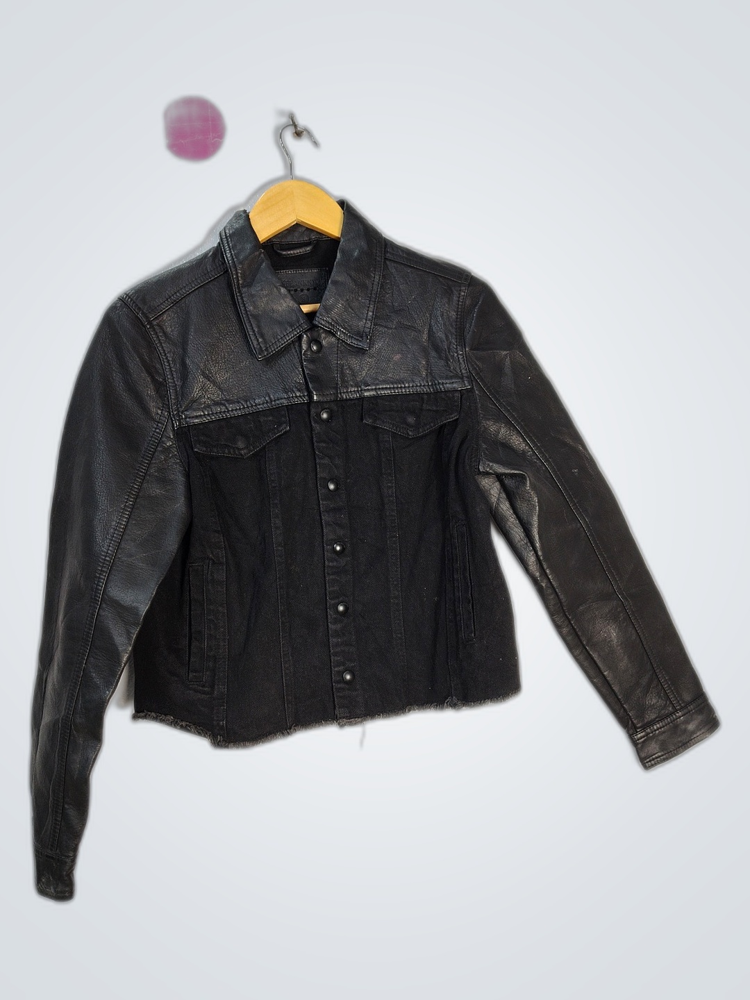 Jaqueta de Couro Preta