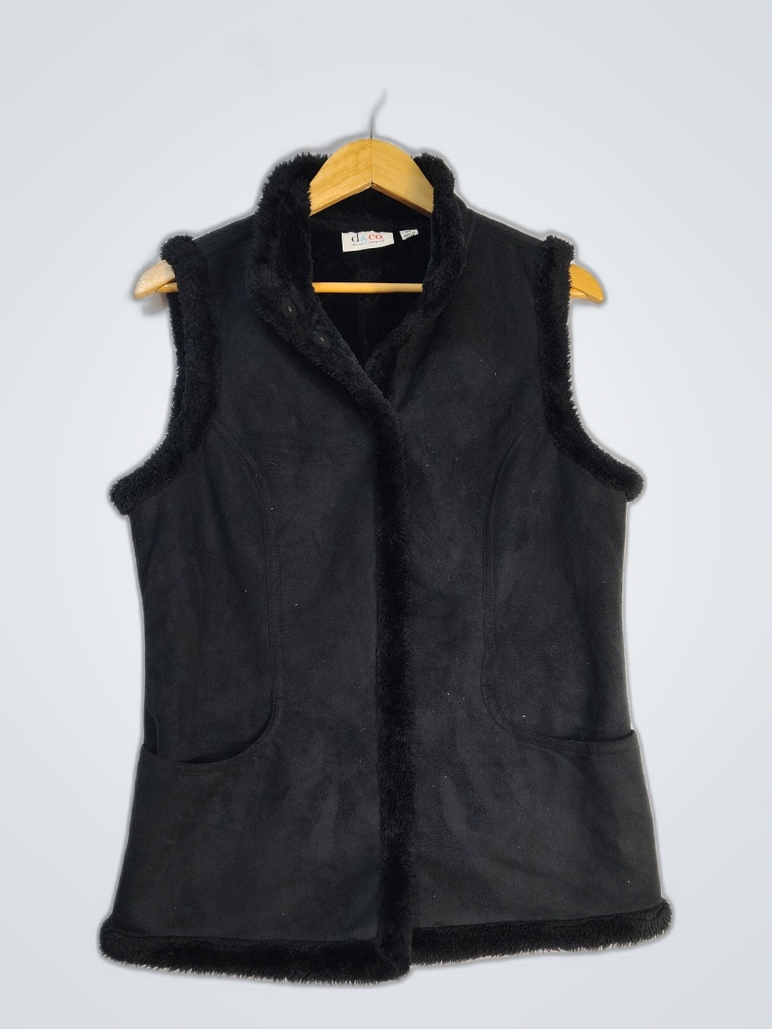 Black Fuzzy Vest