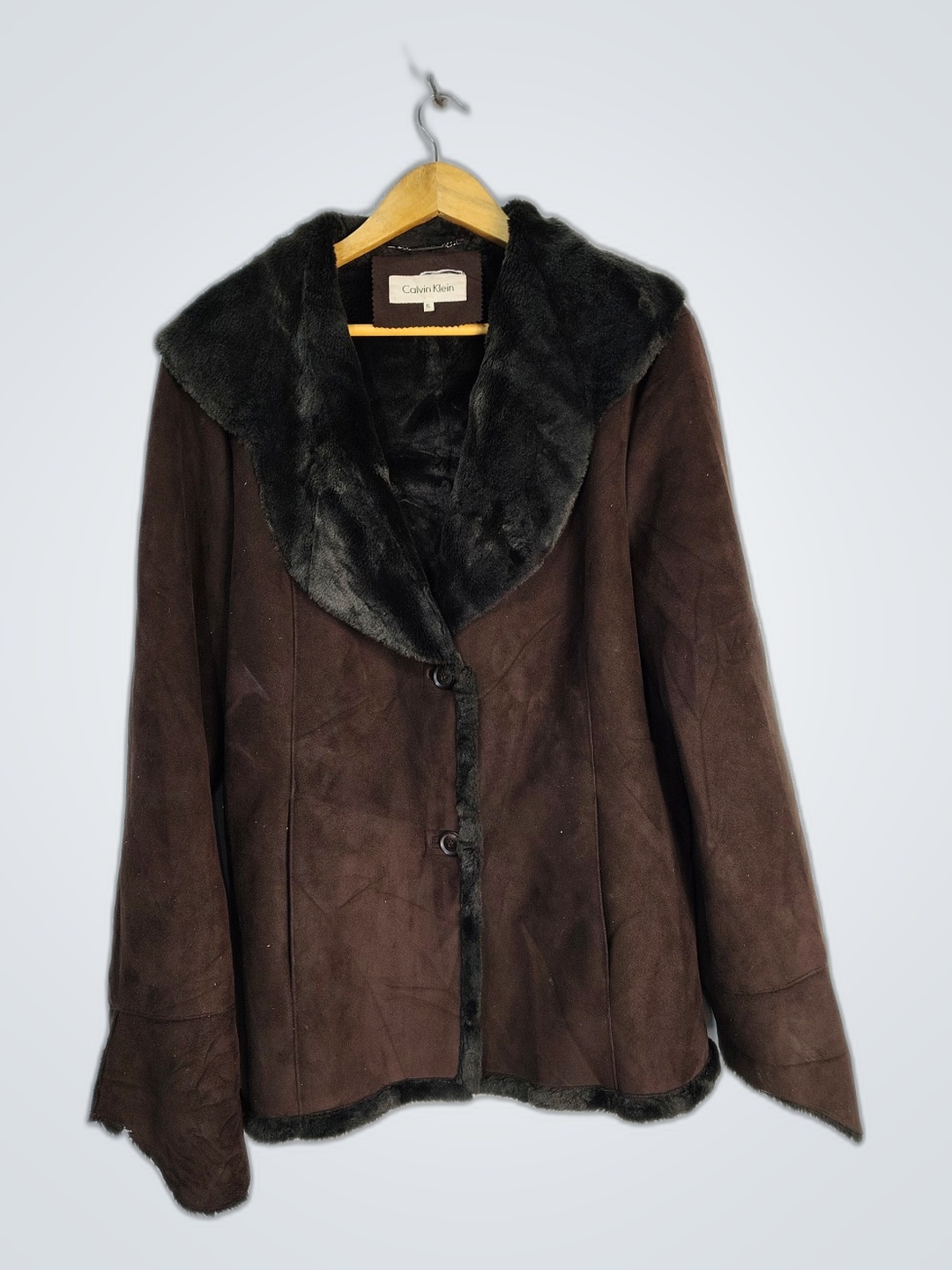 Veste en fausse fourrure brune Calvin Klein