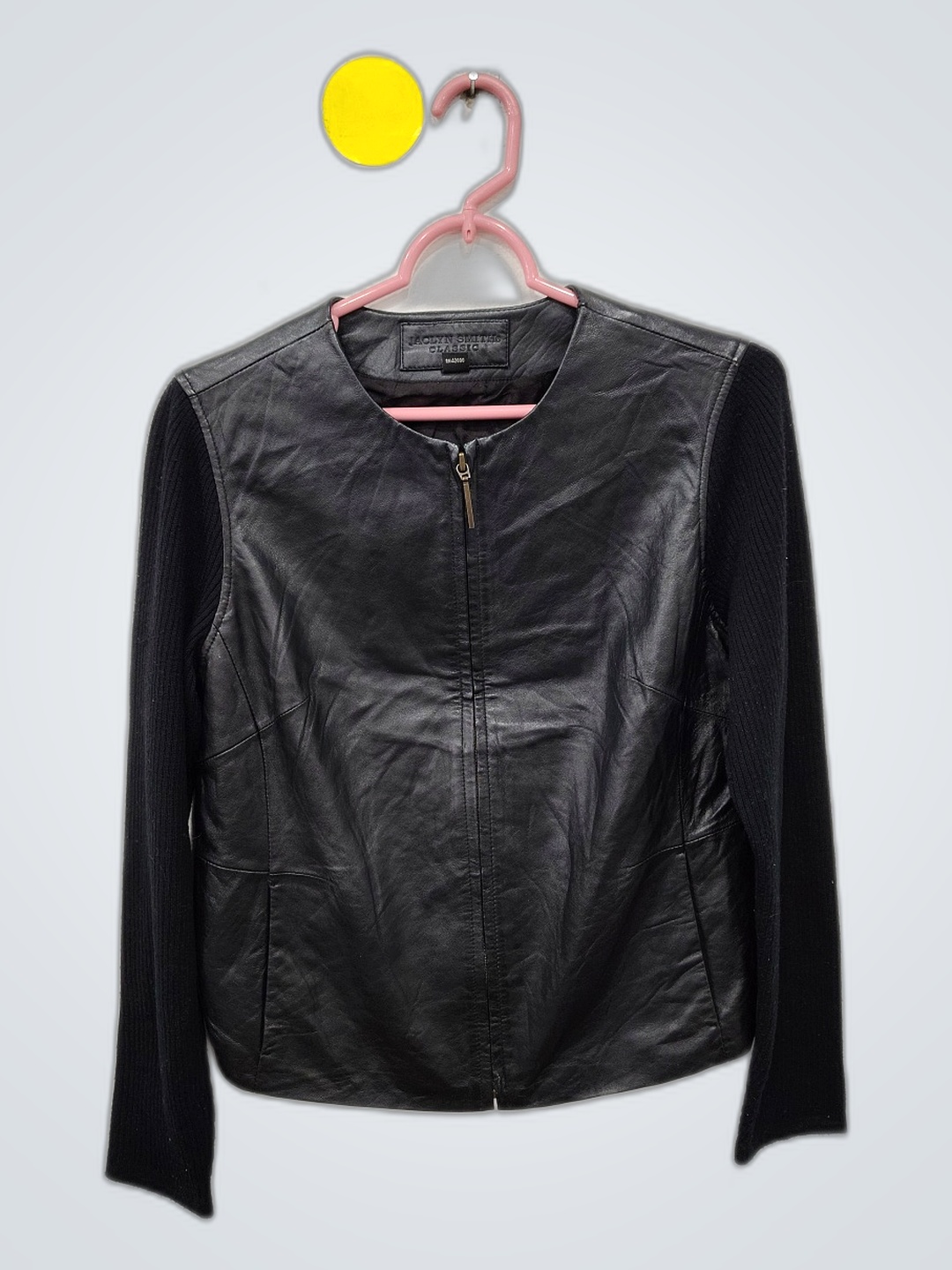 Jaclyn Smith Classic Black Leather Jacket