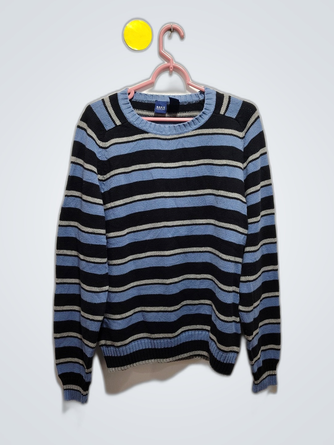 Blue and Black Striped Sweater