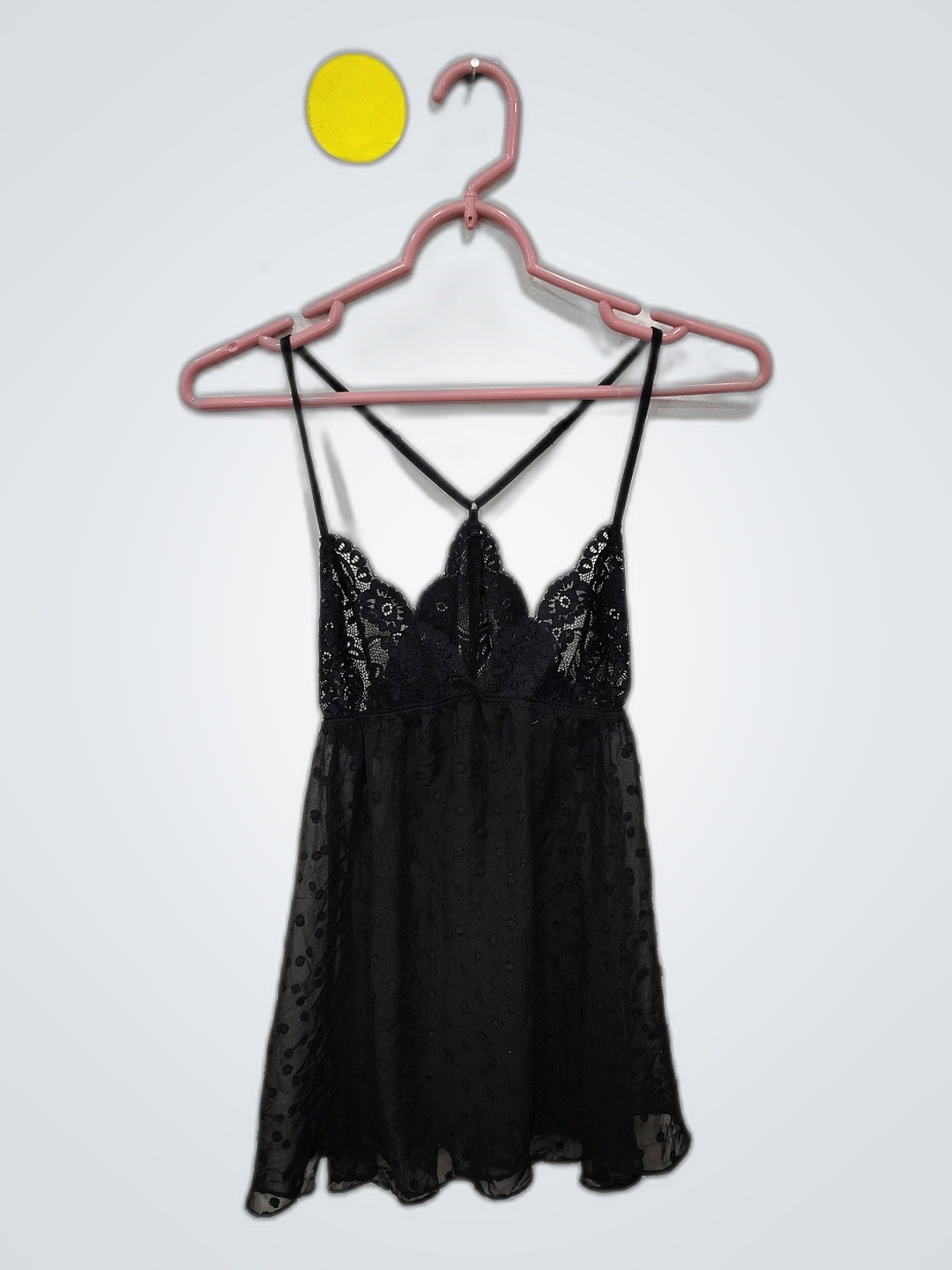 「イングルーム ブラック レース キャミソール」