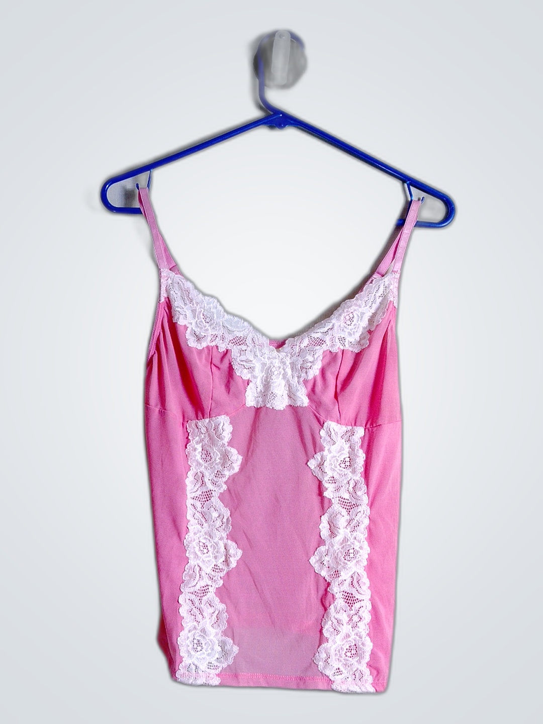 Pink Lace Trim Camisole