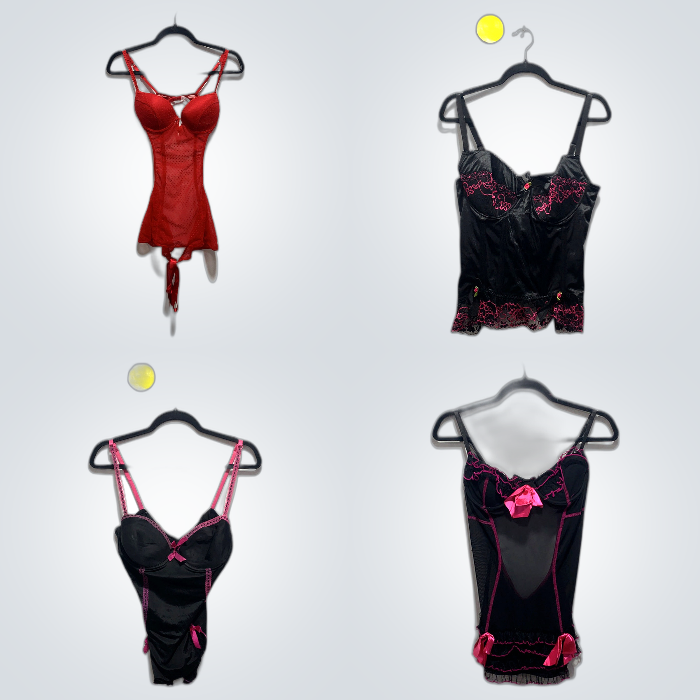 Pack de bustiers en dentelle Y2K