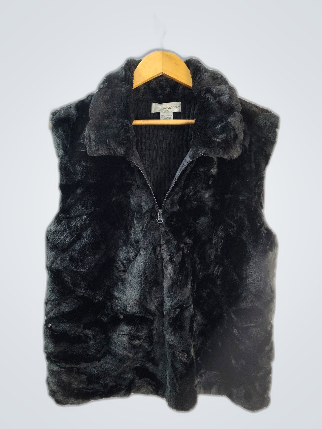Black Fur Vest
