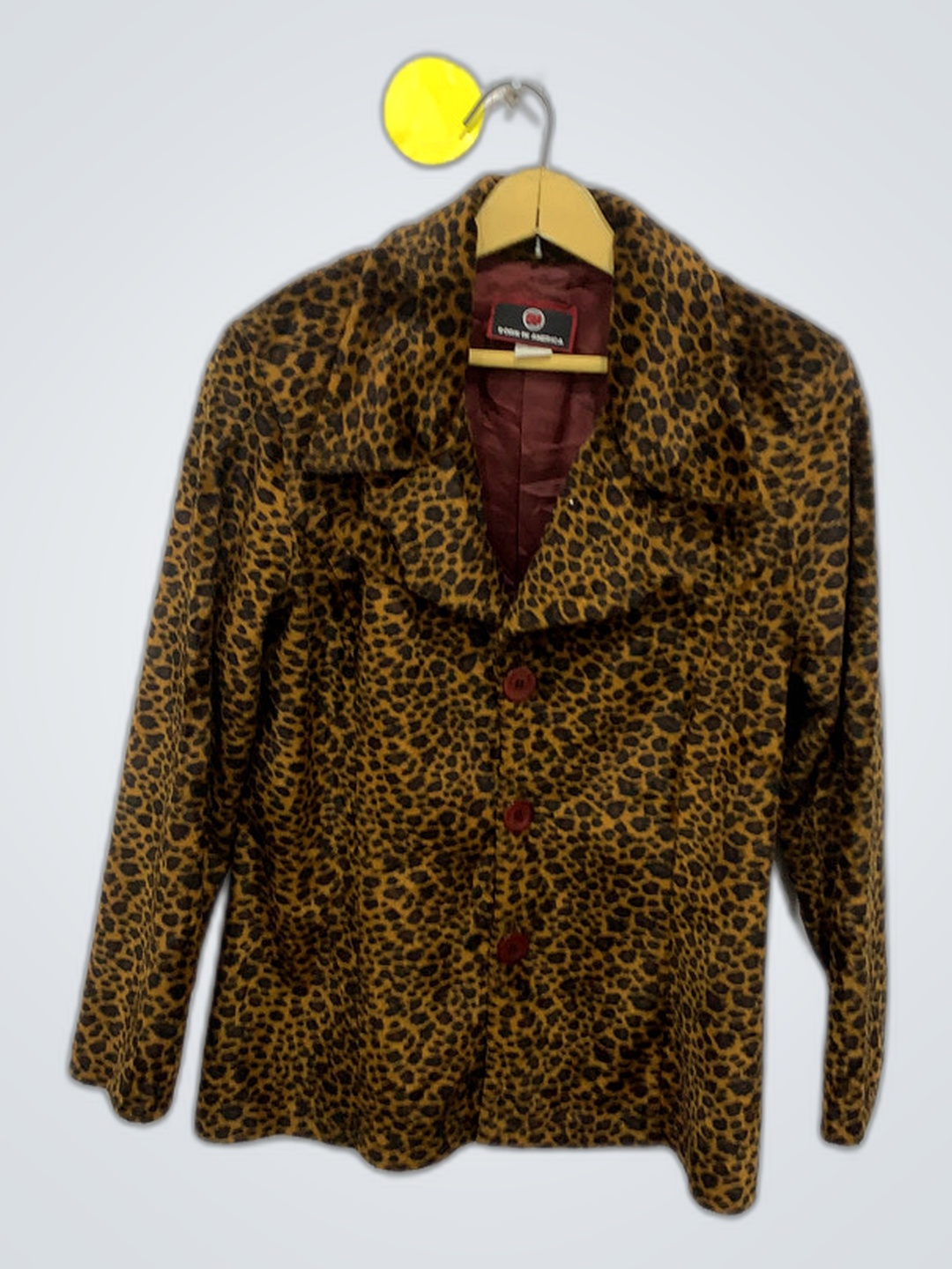 Born in America Leopardenmuster Kunstpelzjacke