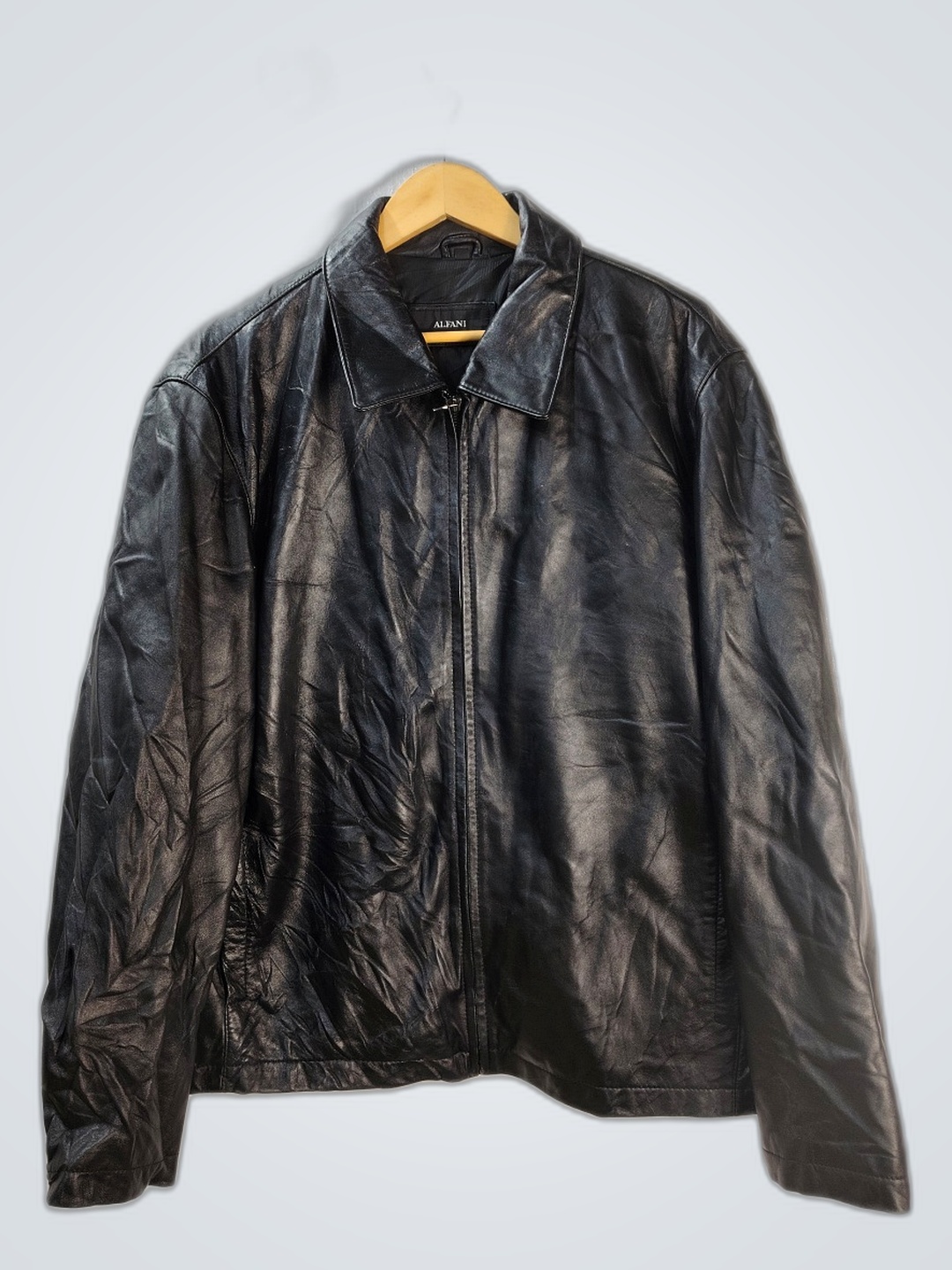 Veste en cuir Alfani Black