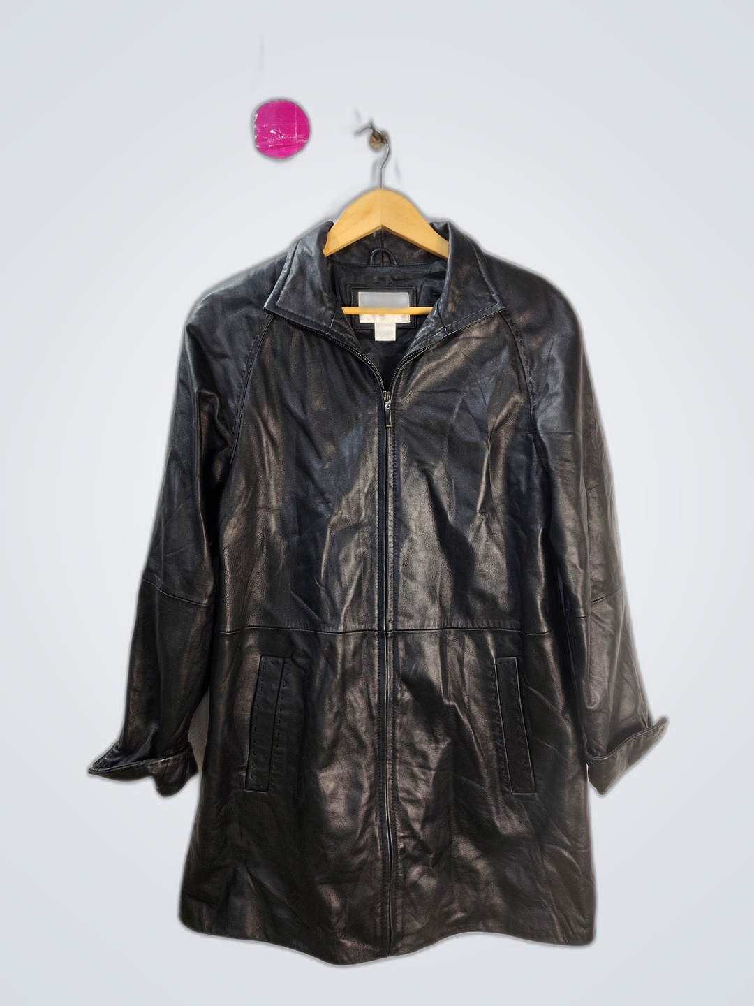 Worthington schwarze Lederjacke