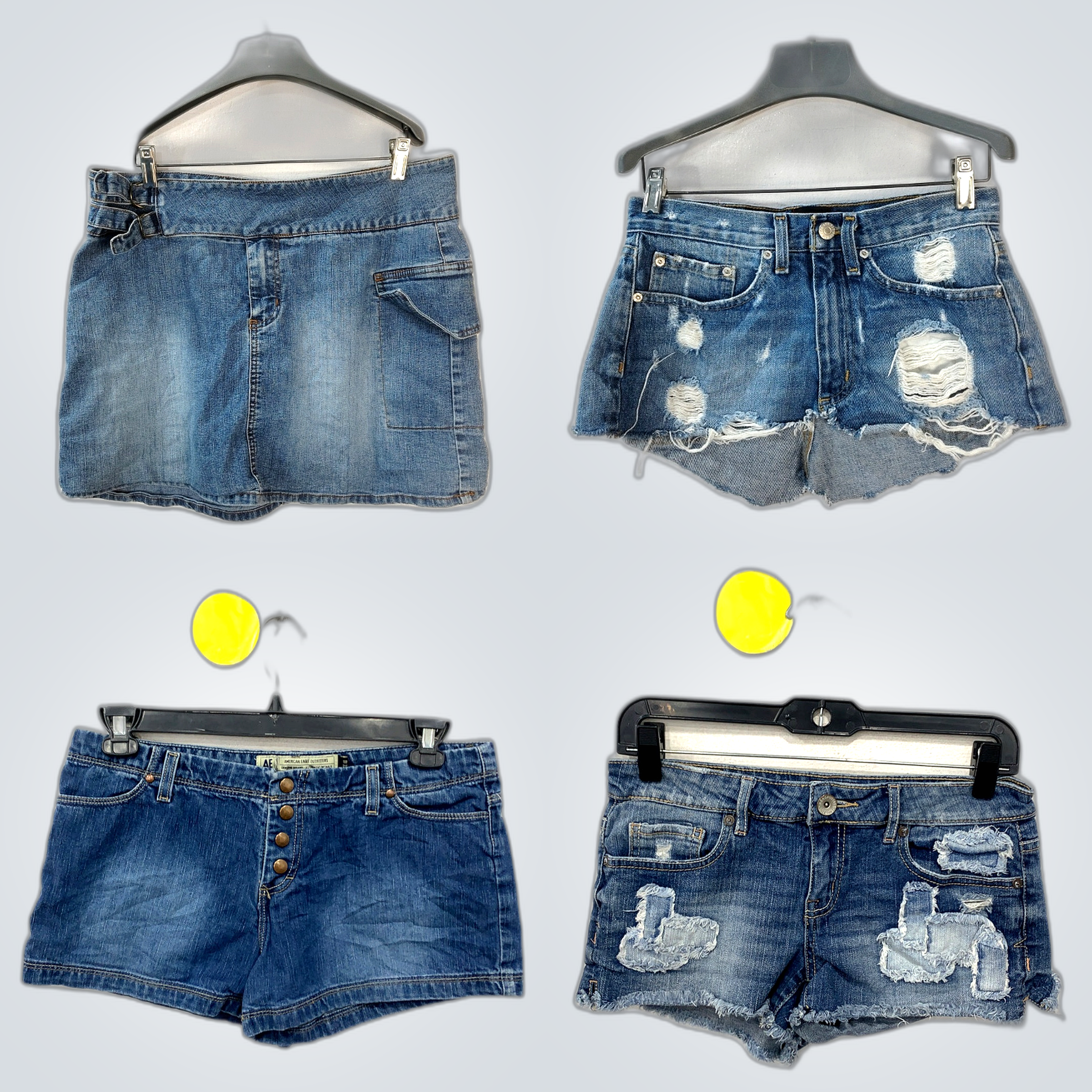 Micro mini denim shorts