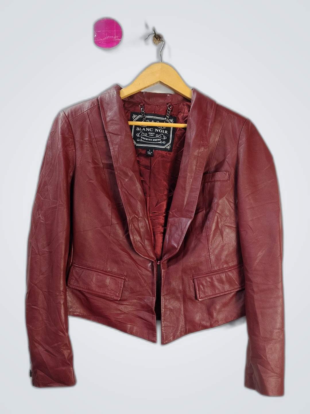Blanc Noir Red Leather Jacket