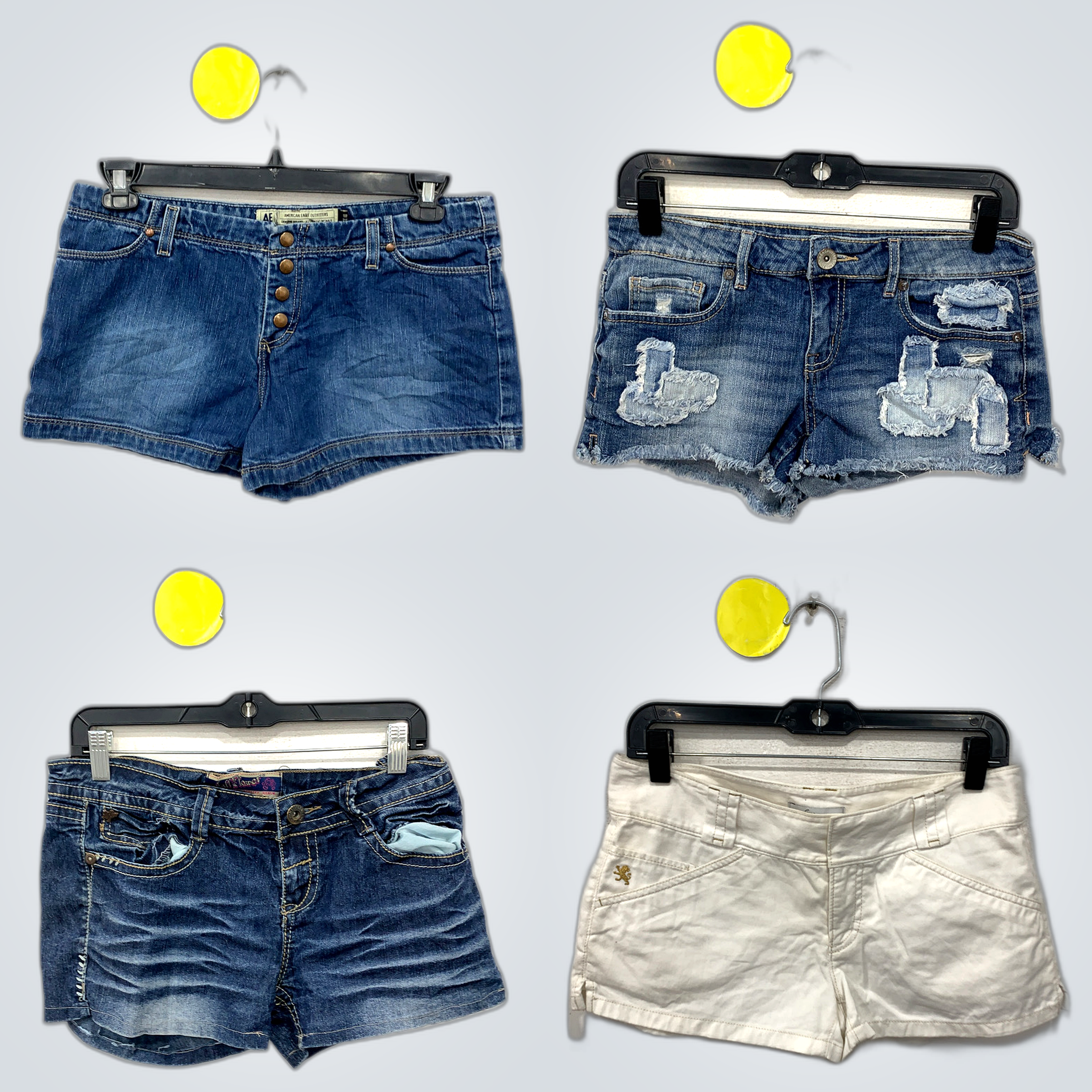 Micro mini denim shorts