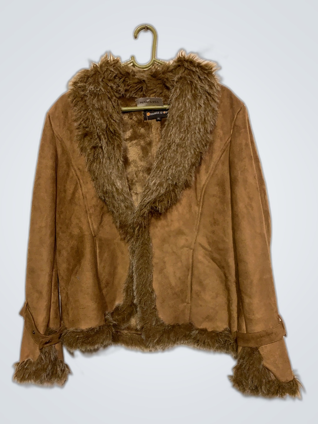 Orange d'or Faux Fur Jacket