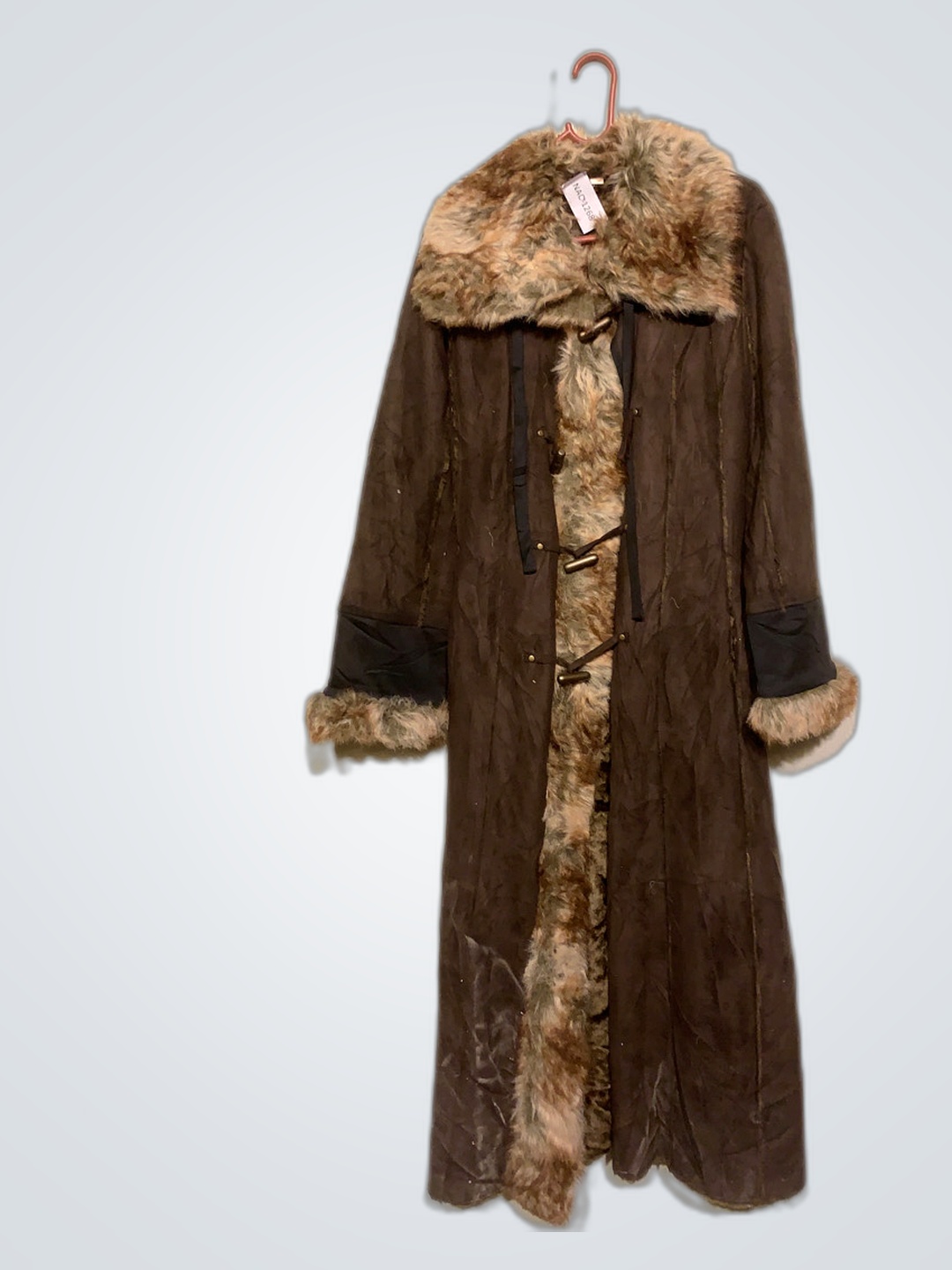 Brown Fur-Trimmed Coat