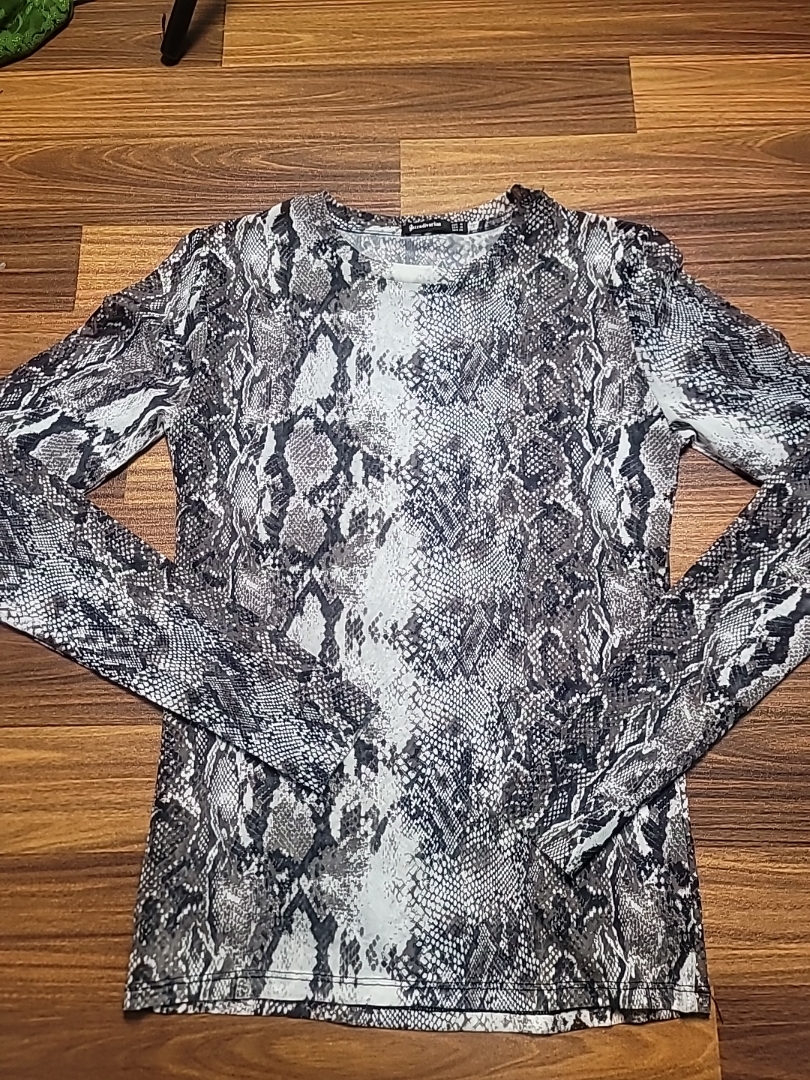 Stradivarius Snakeskin Print Top