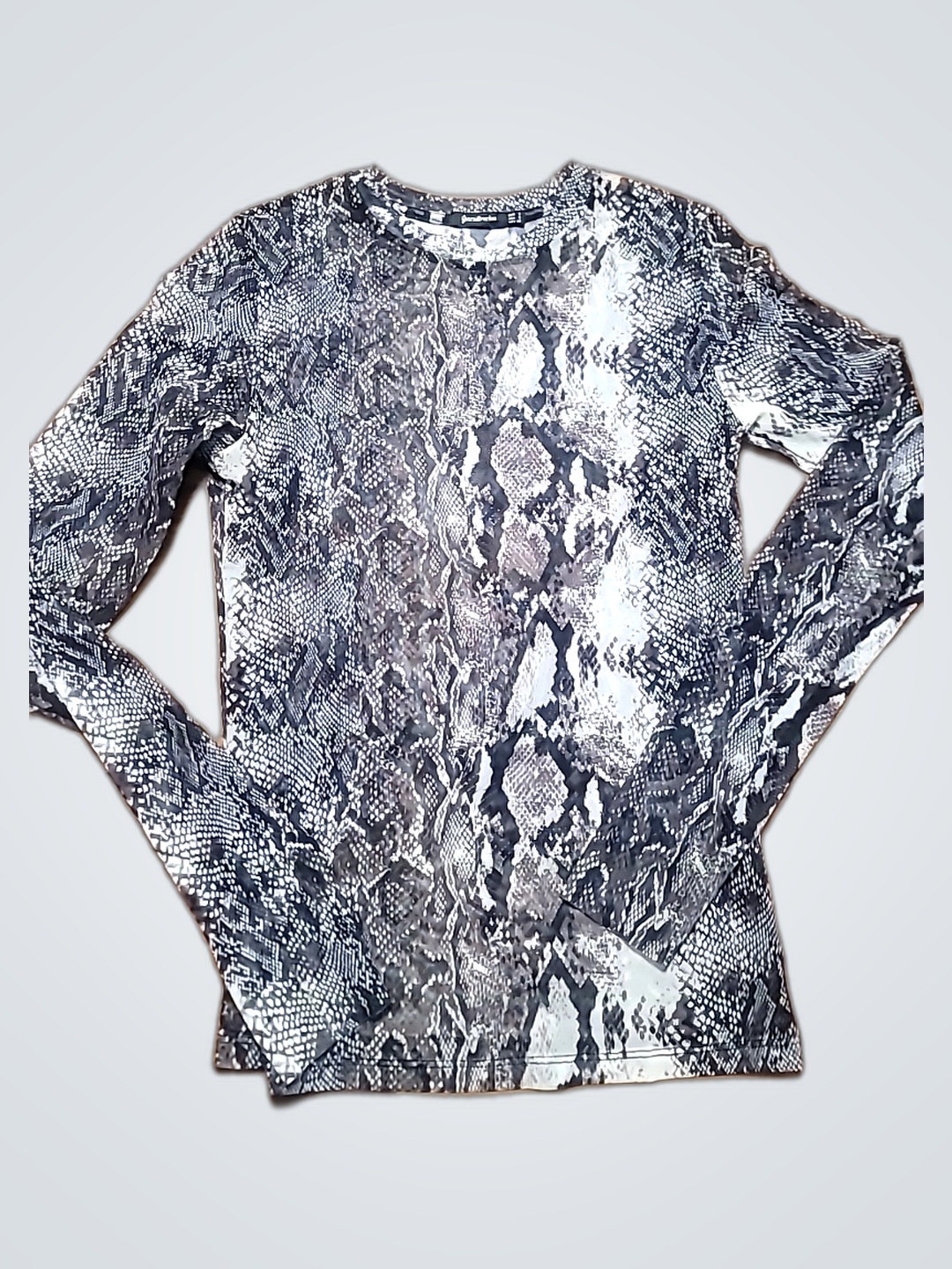 Top en peau de serpent Stradivarius