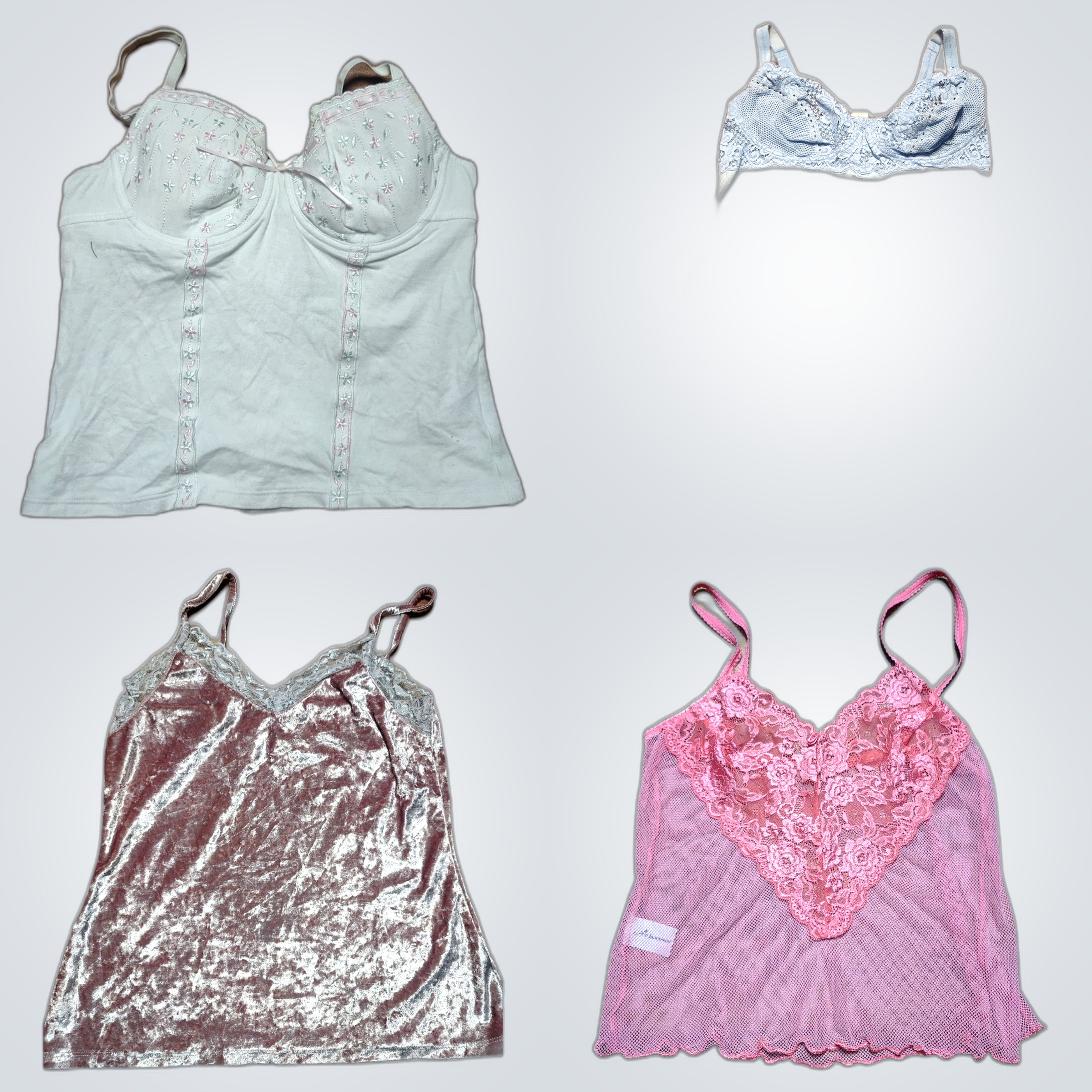 Spitzen- und Blumen-Cami-Bündel - Uncover, Evie, F..