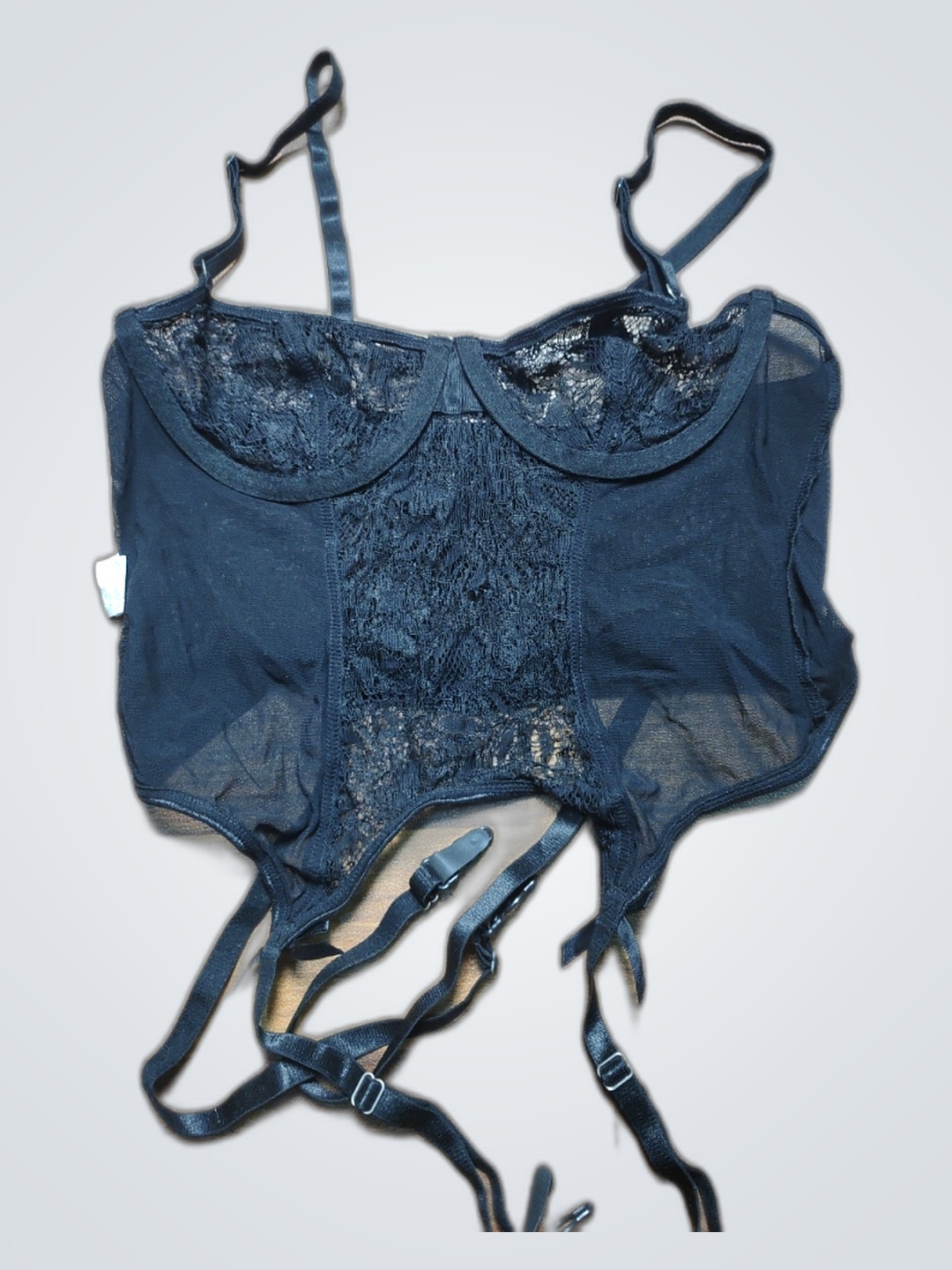 Bustier en dentelle noire