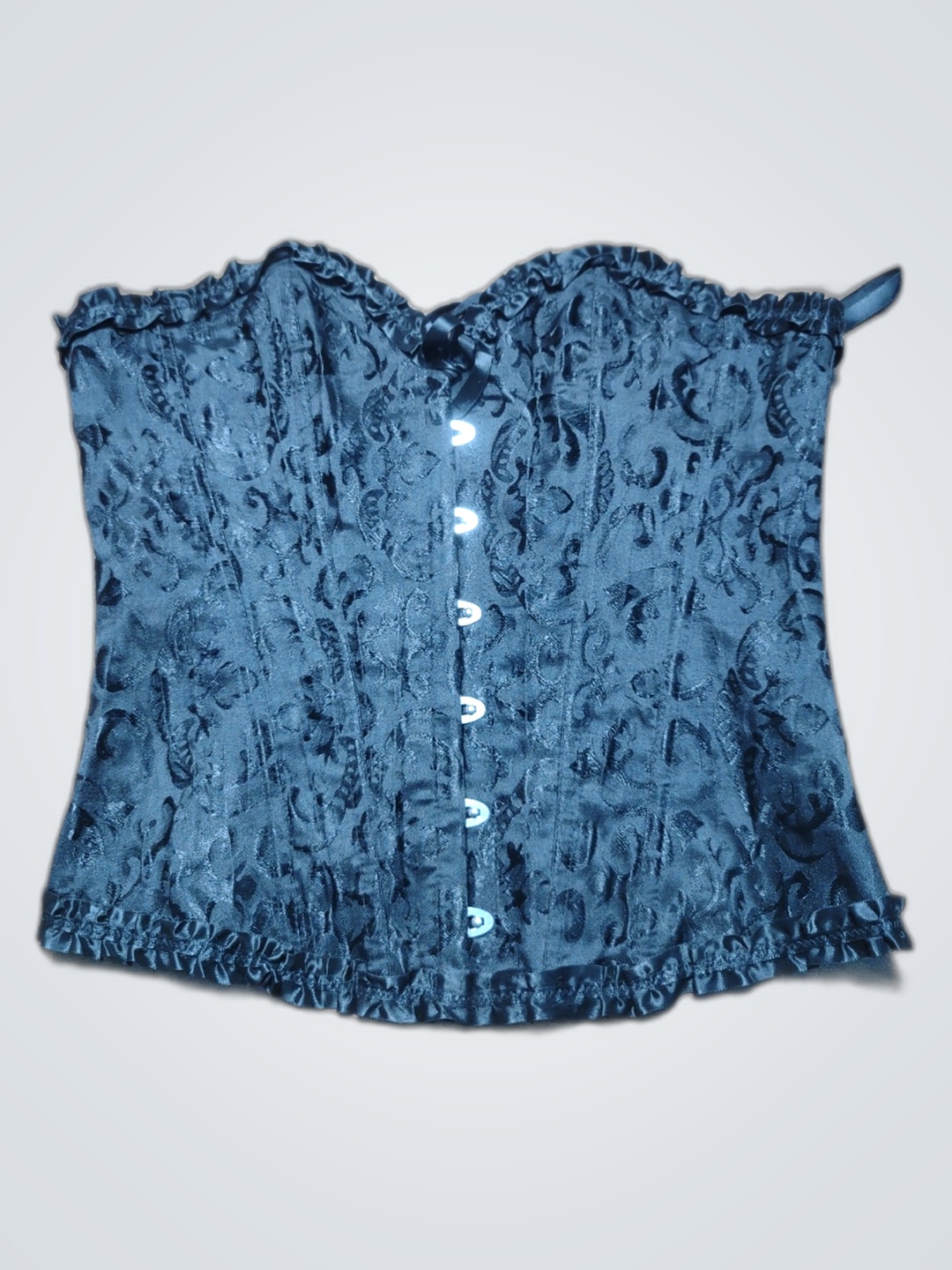 Camiseta de Coração de Renda Preta