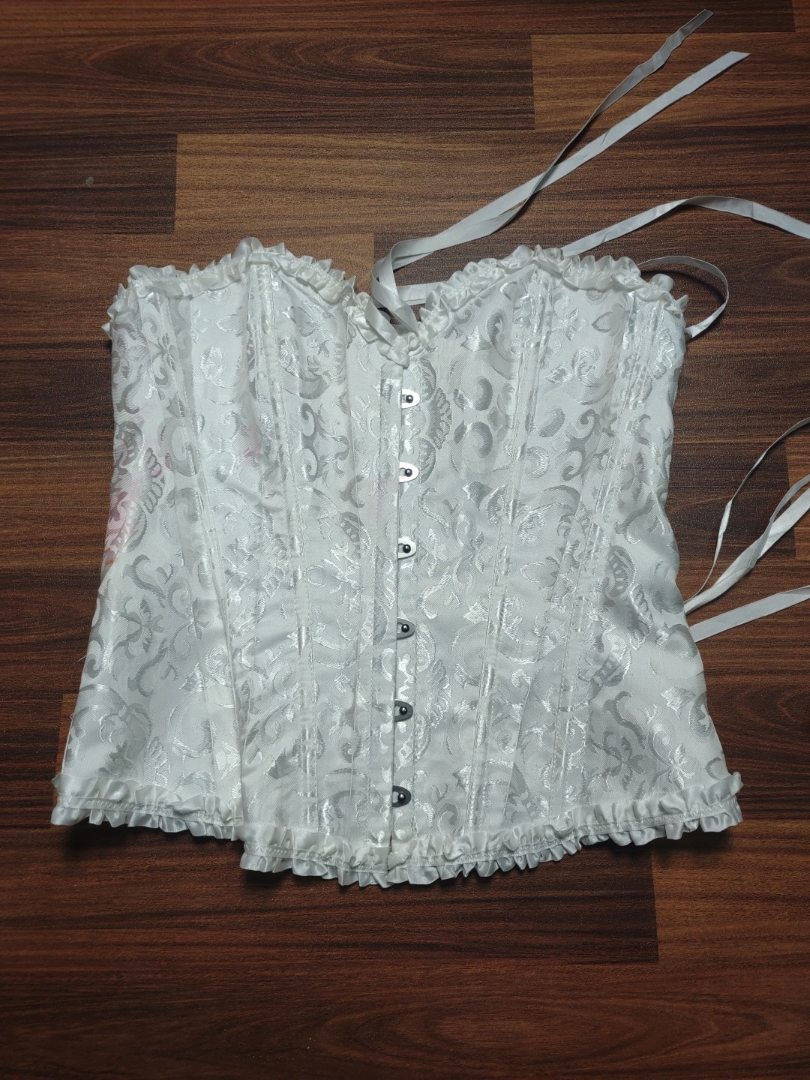 Top en corset blanc